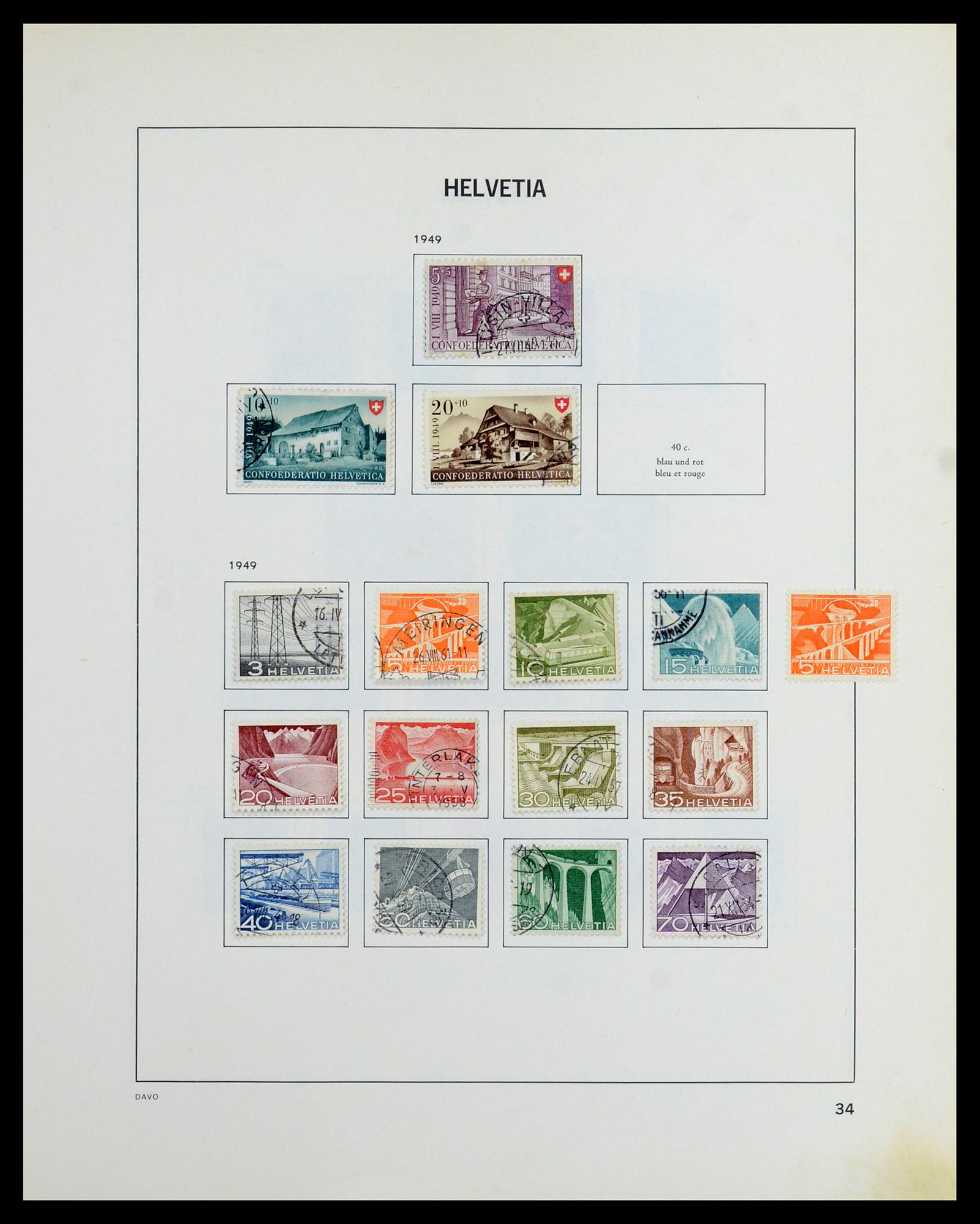 36424 032 - Postzegelverzameling 36424 Zwitserland 1854-1997.