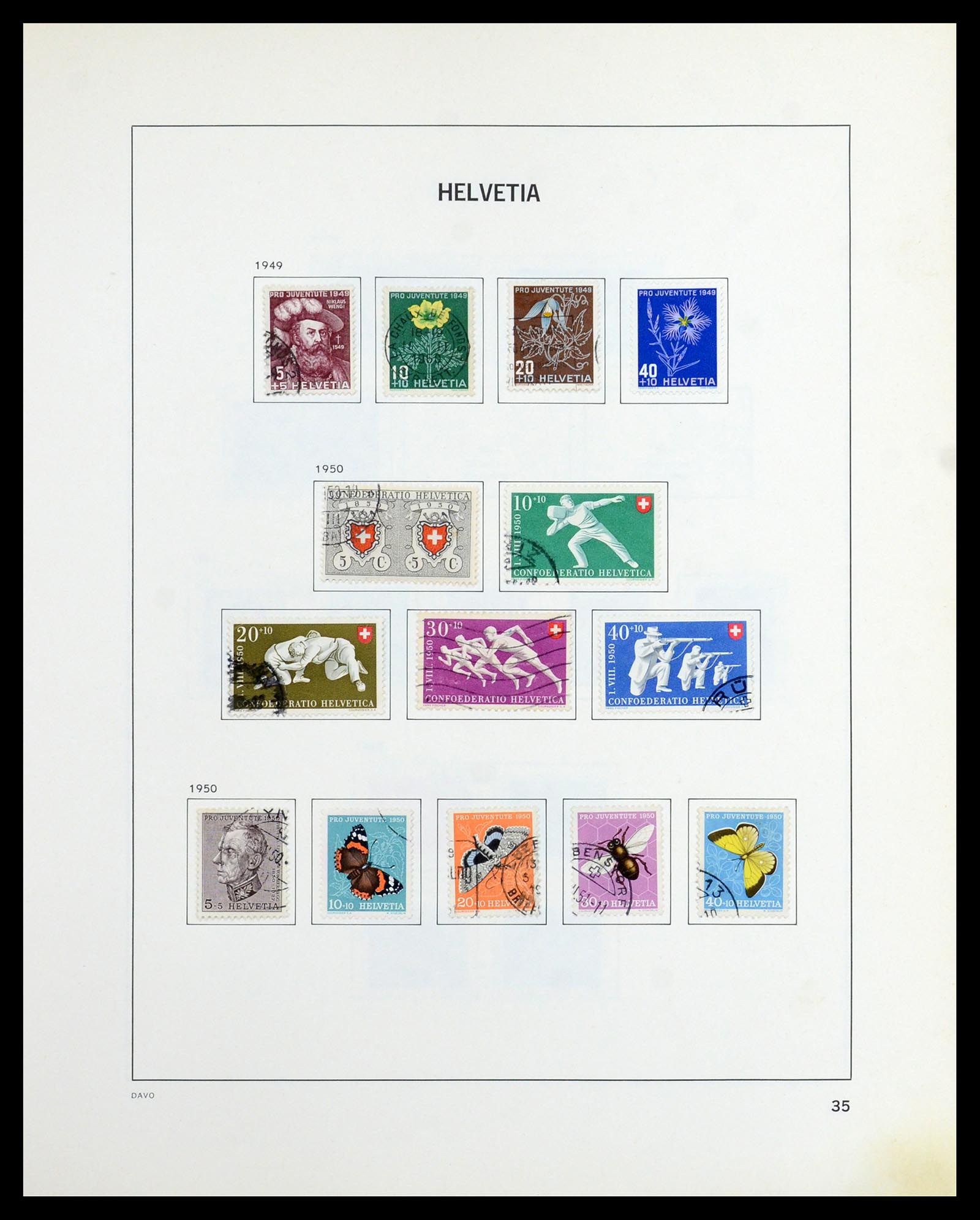36424 033 - Postzegelverzameling 36424 Zwitserland 1854-1997.