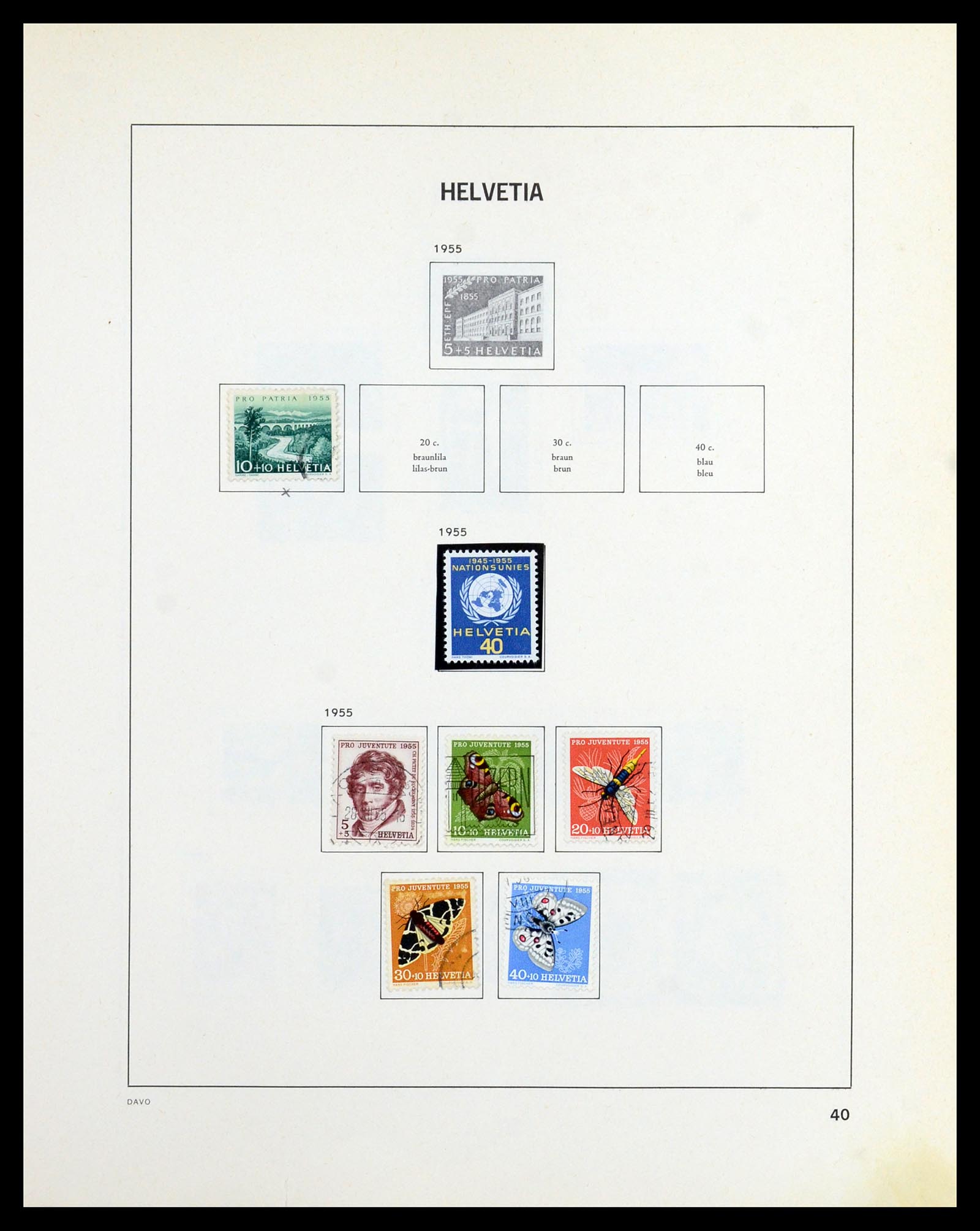 36424 038 - Postzegelverzameling 36424 Zwitserland 1854-1997.
