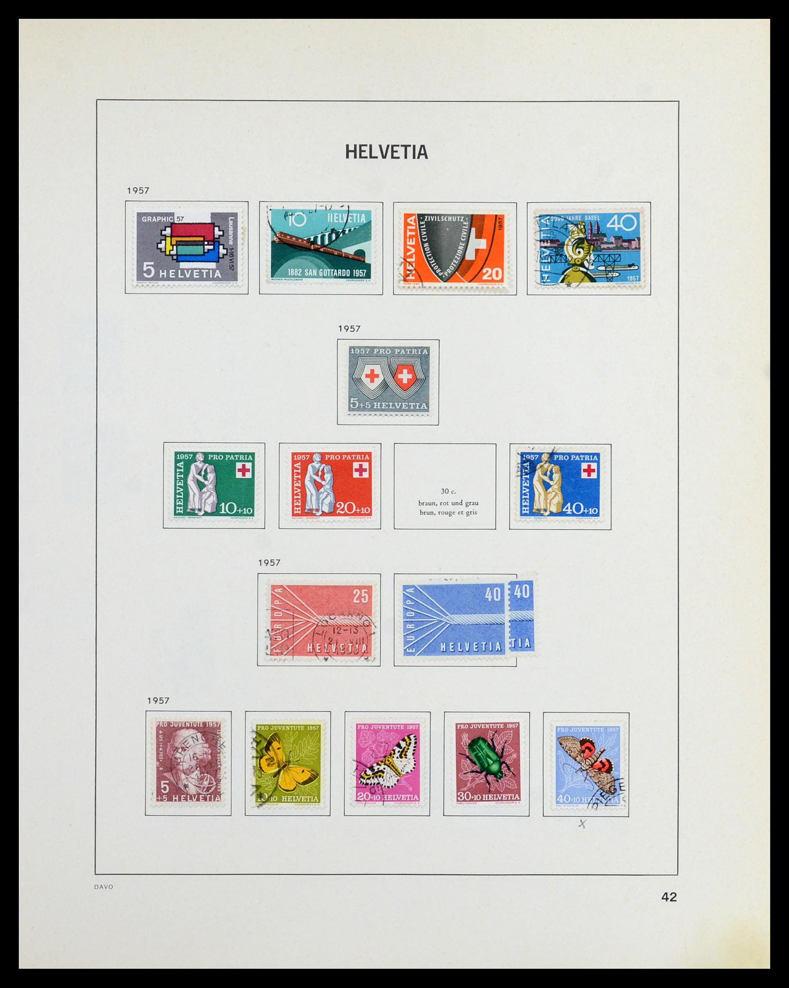 36424 040 - Postzegelverzameling 36424 Zwitserland 1854-1997.