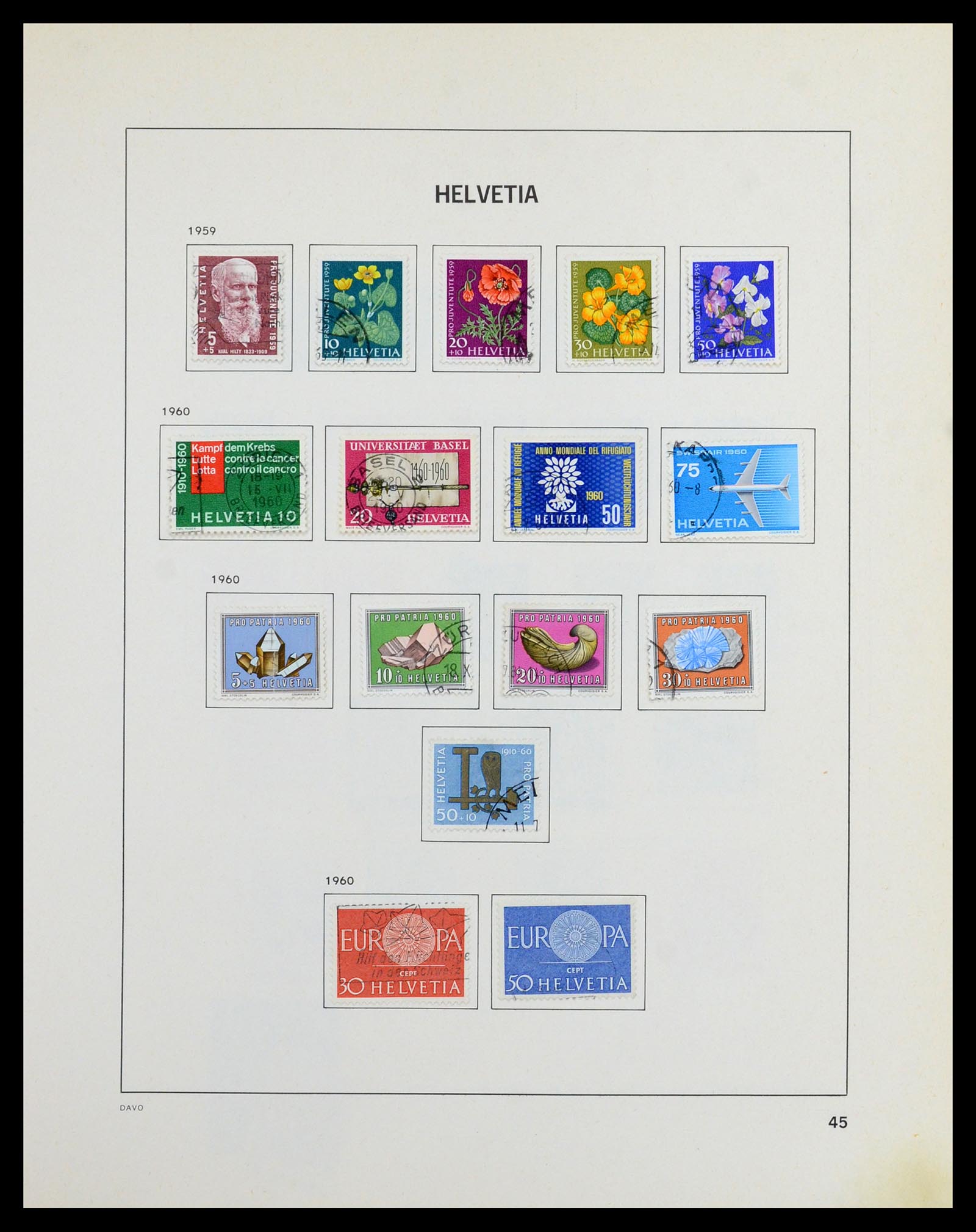 36424 044 - Stamp collection 36424 Switzerland 1854-1997.