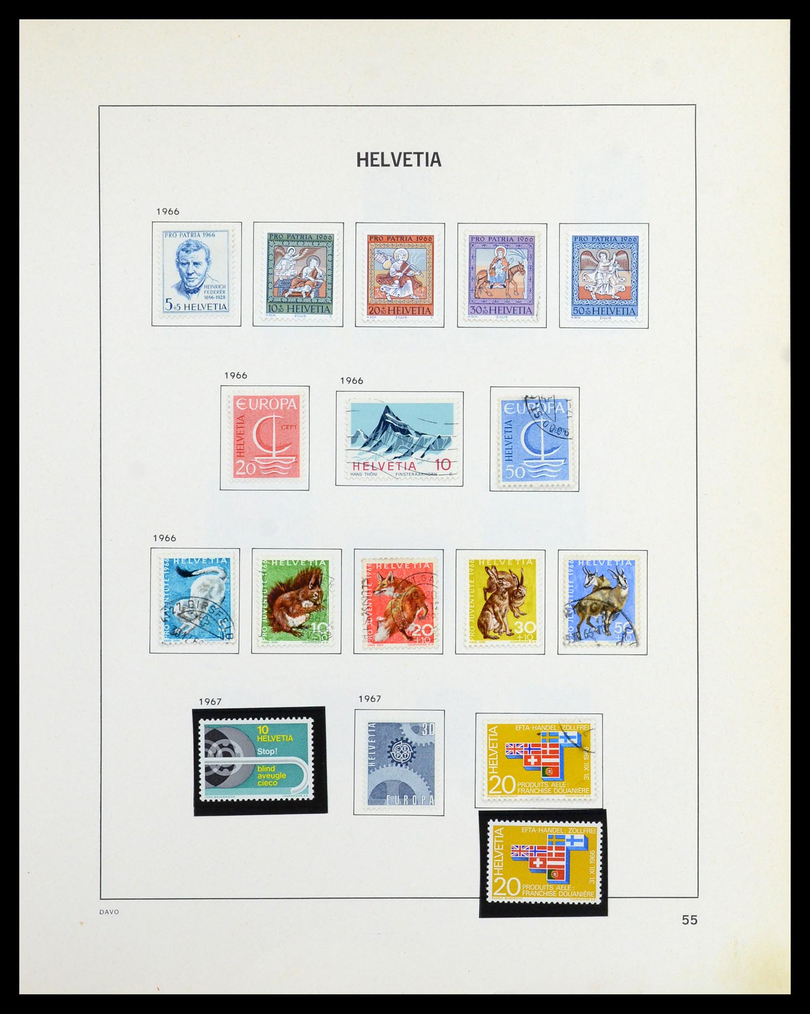 36424 054 - Stamp collection 36424 Switzerland 1854-1997.