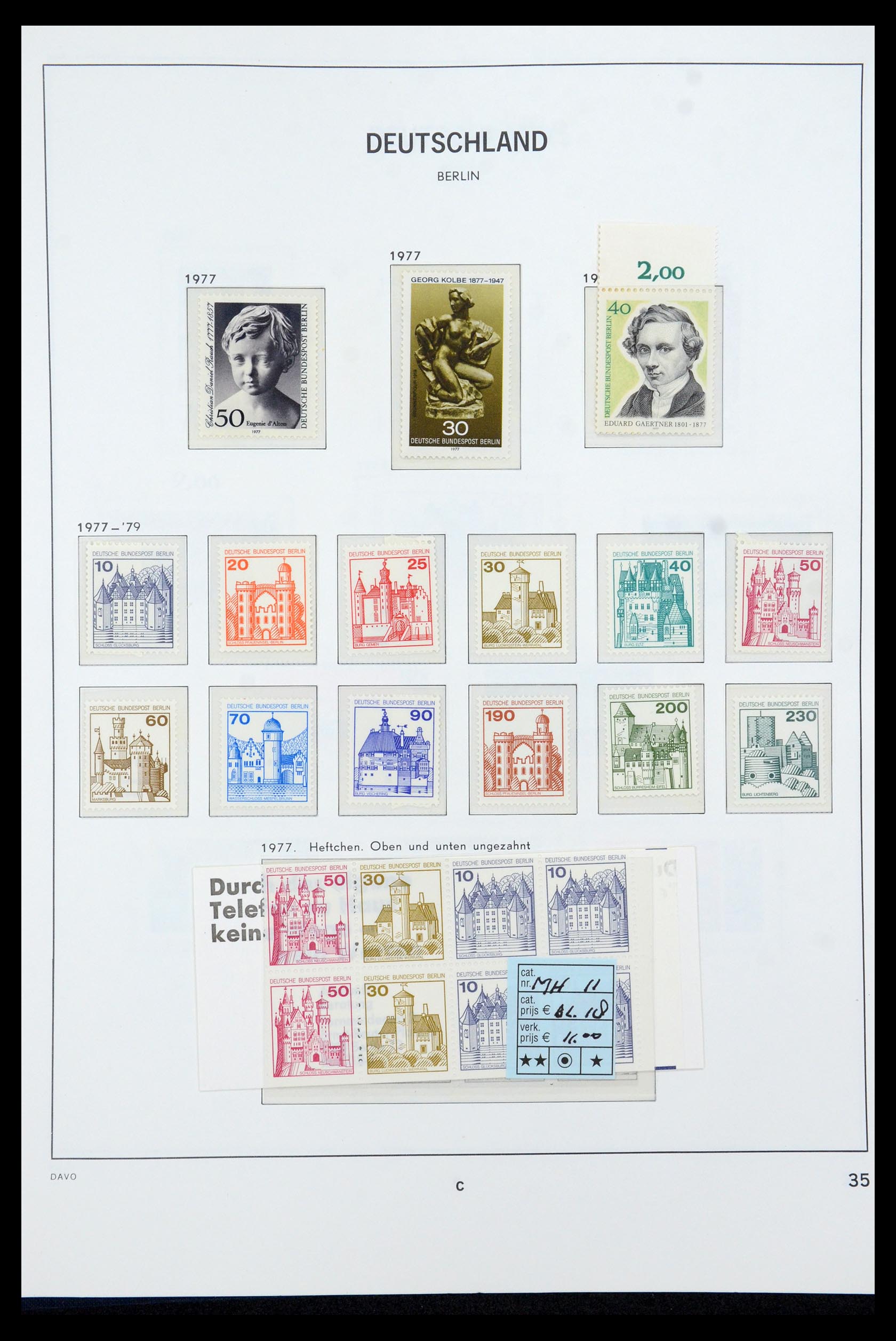 36426 035 - Postzegelverzameling 36426 Berlijn 1948-1990.