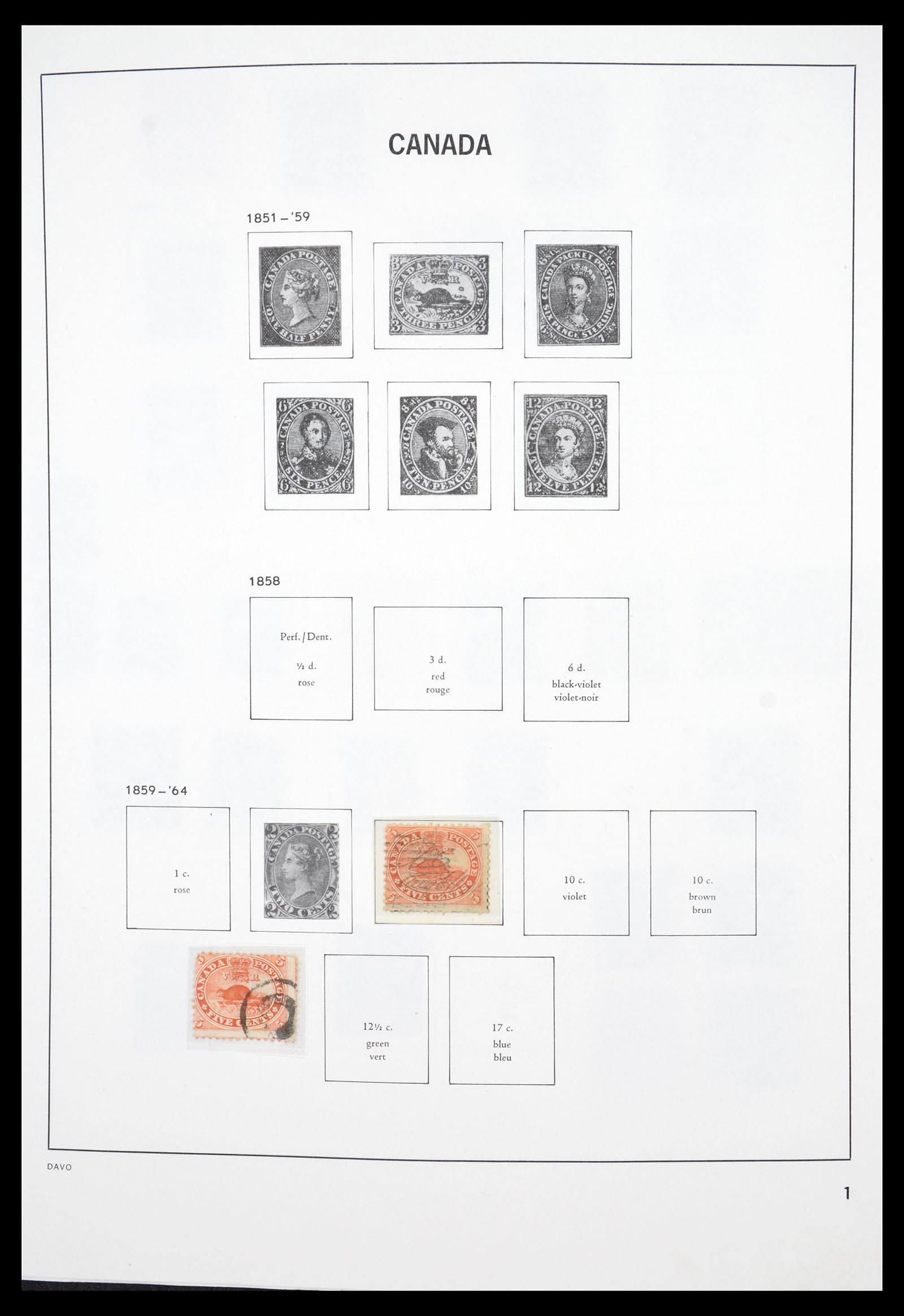 36431 001 - Postzegelverzameling 36431 Canada 1859-2011.