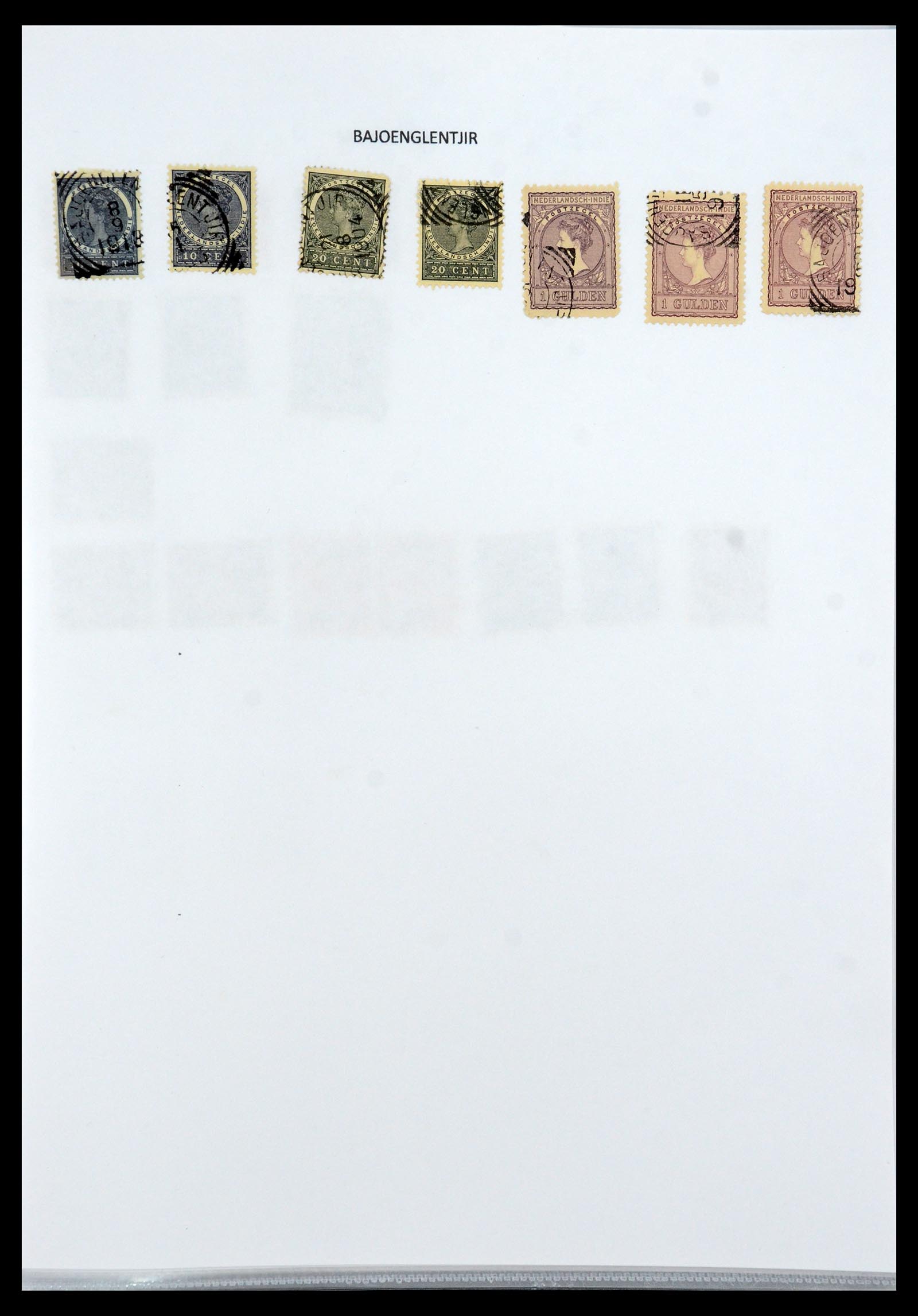 36432 007 - Postzegelverzameling 36432 Nederlands Indië vierkant stempels.
