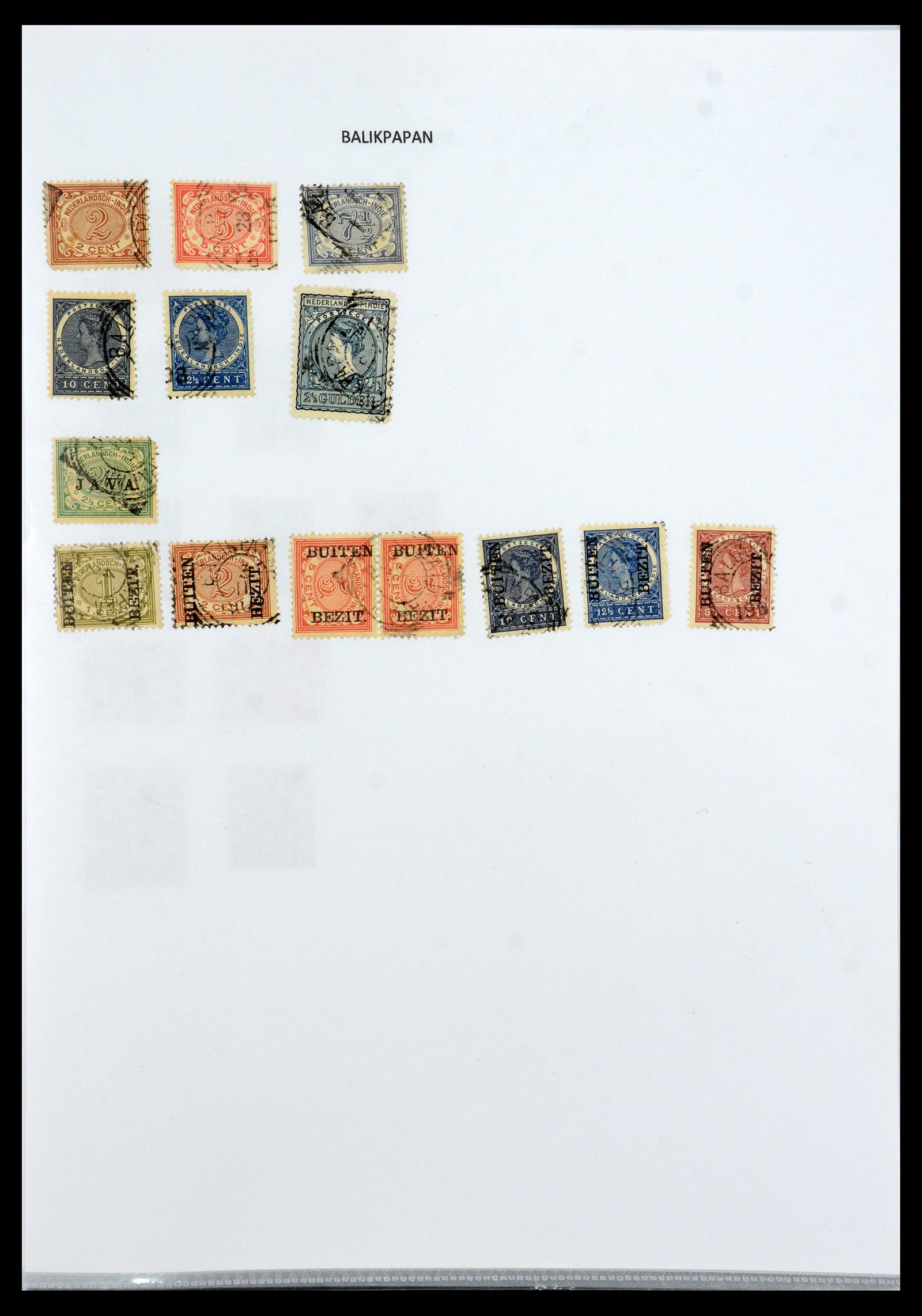 36432 008 - Stamp collection 36432 Dutch east Indies square cancels.