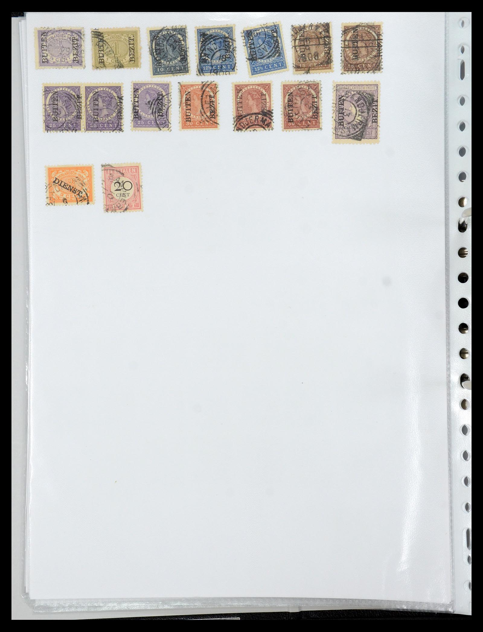 36432 013 - Stamp collection 36432 Dutch east Indies square cancels.