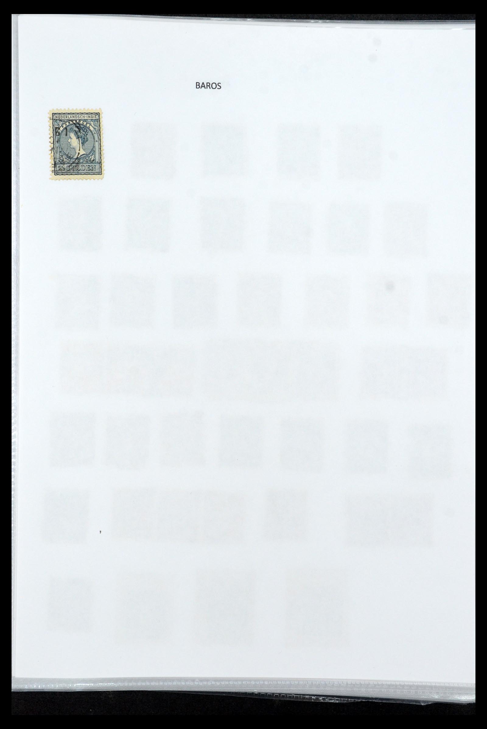 36432 020 - Stamp collection 36432 Dutch east Indies square cancels.