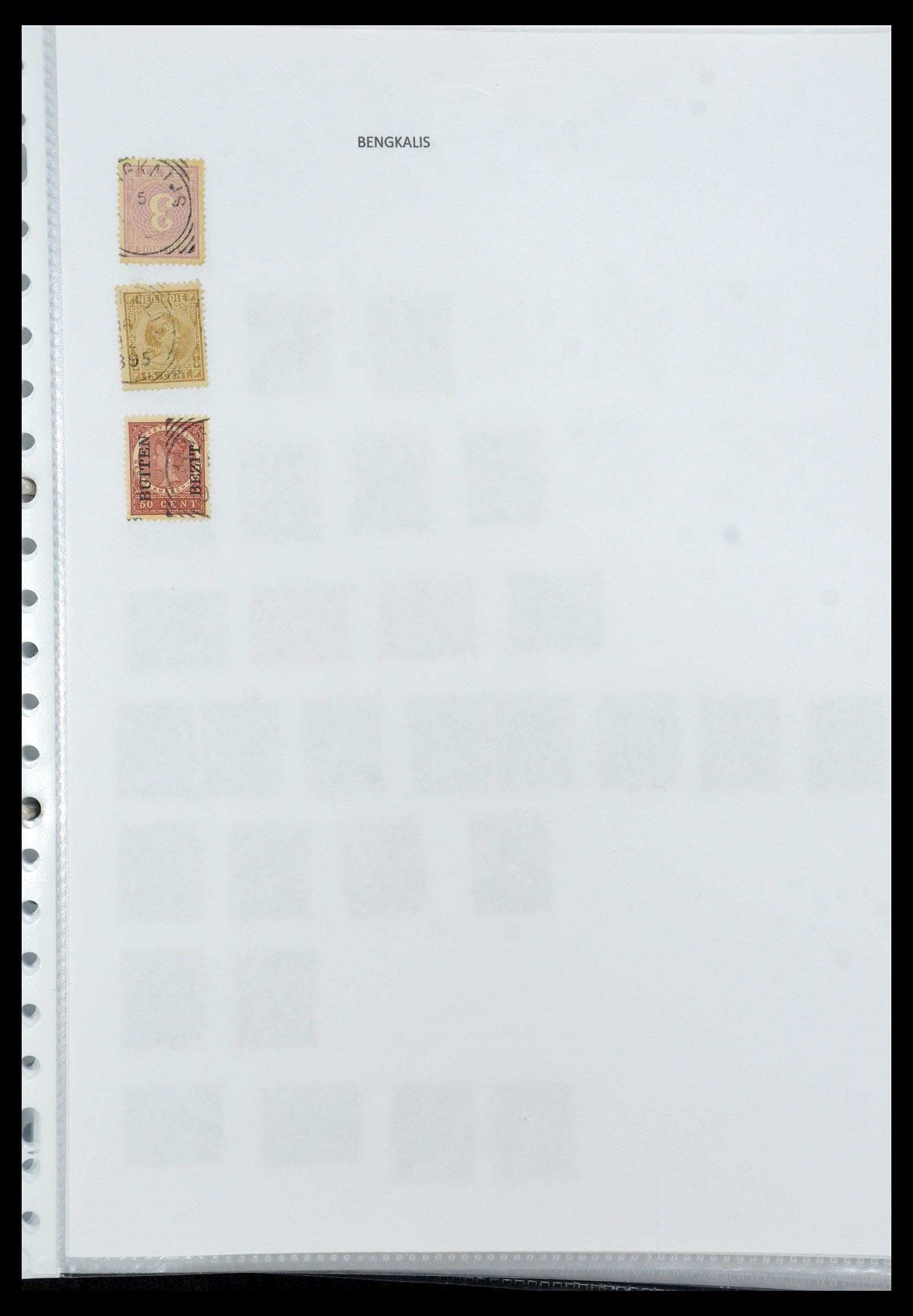 36432 026 - Postzegelverzameling 36432 Nederlands Indië vierkant stempels.