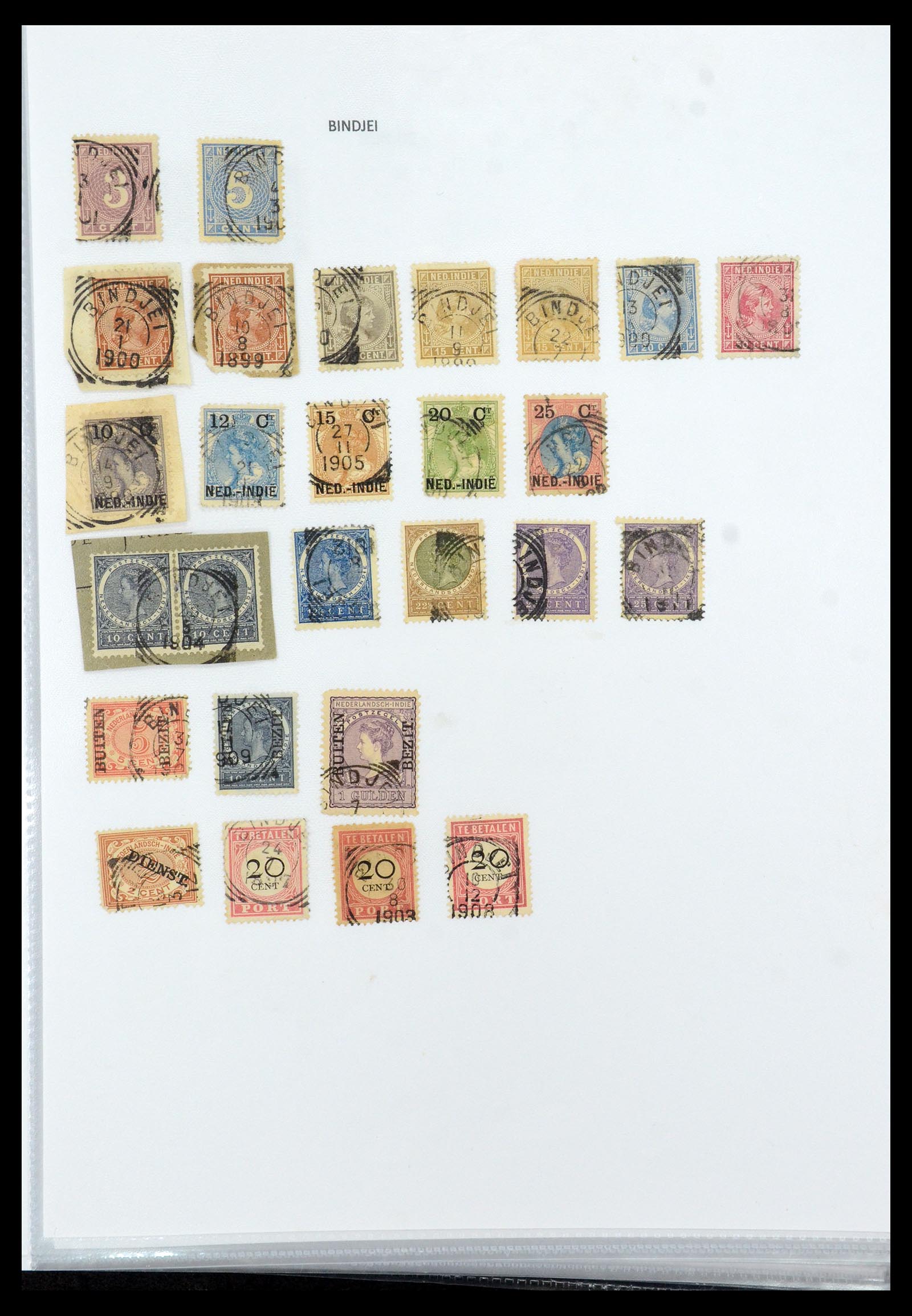 36432 030 - Postzegelverzameling 36432 Nederlands Indië vierkant stempels.