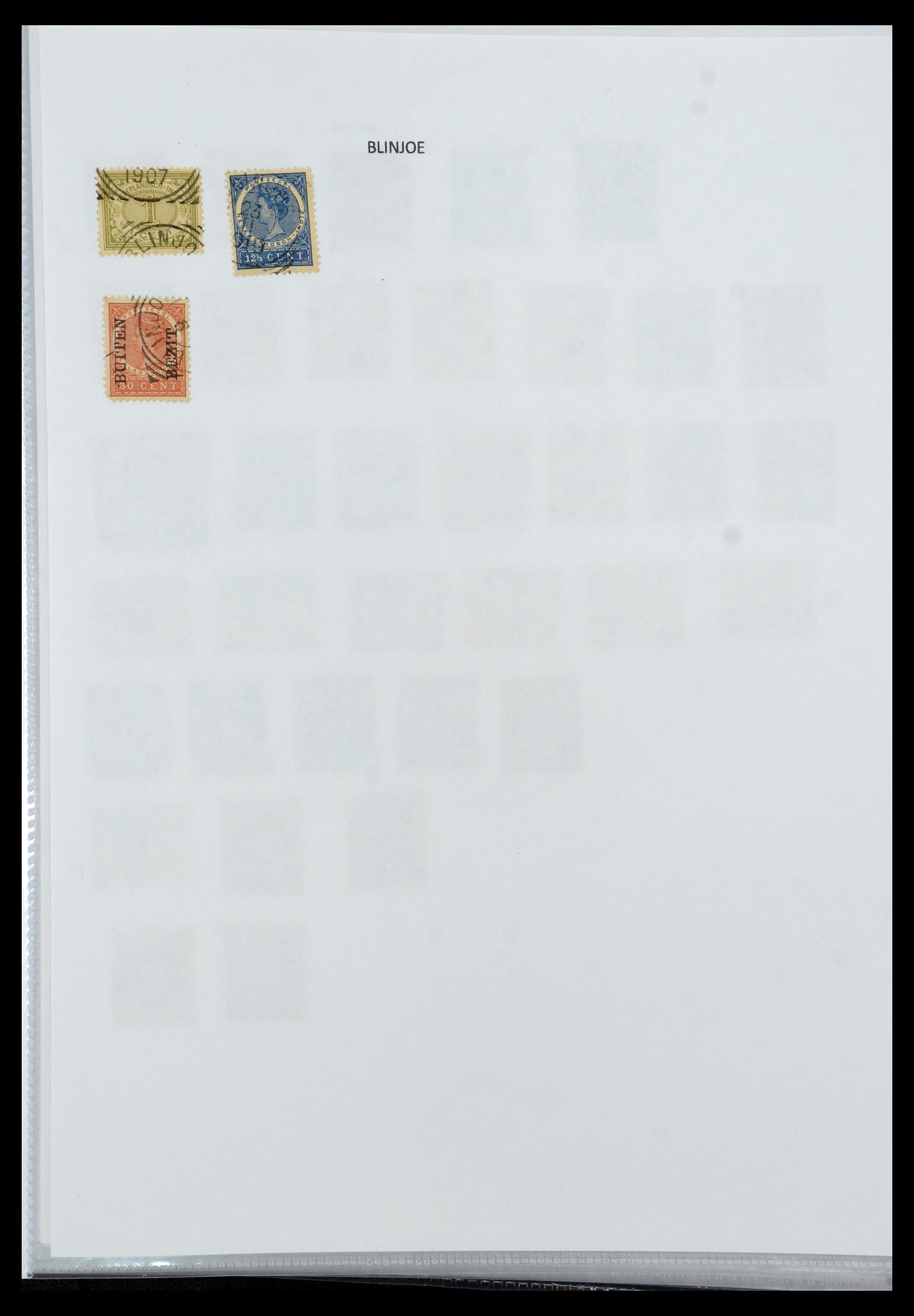 36432 031 - Postzegelverzameling 36432 Nederlands Indië vierkant stempels.
