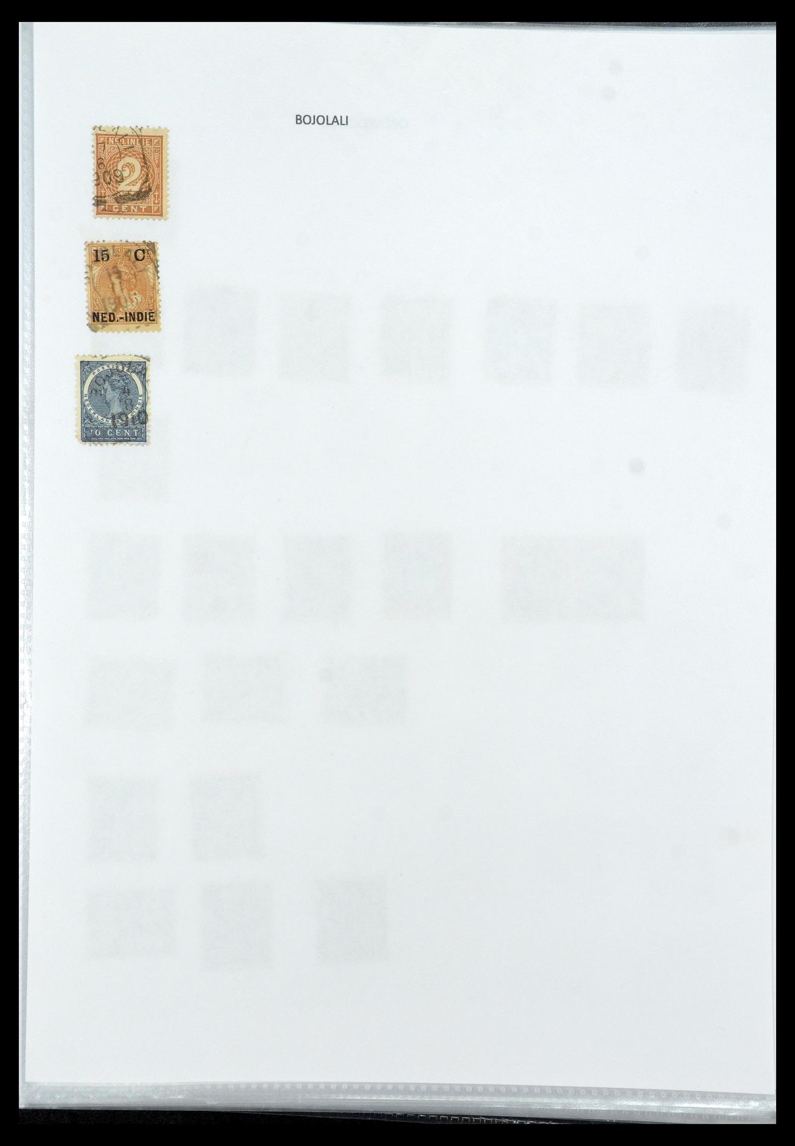 36432 036 - Postzegelverzameling 36432 Nederlands Indië vierkant stempels.