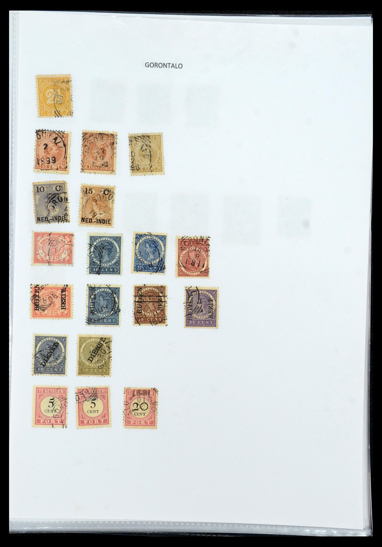 36432 055 - Postzegelverzameling 36432 Nederlands Indië vierkant stempels.