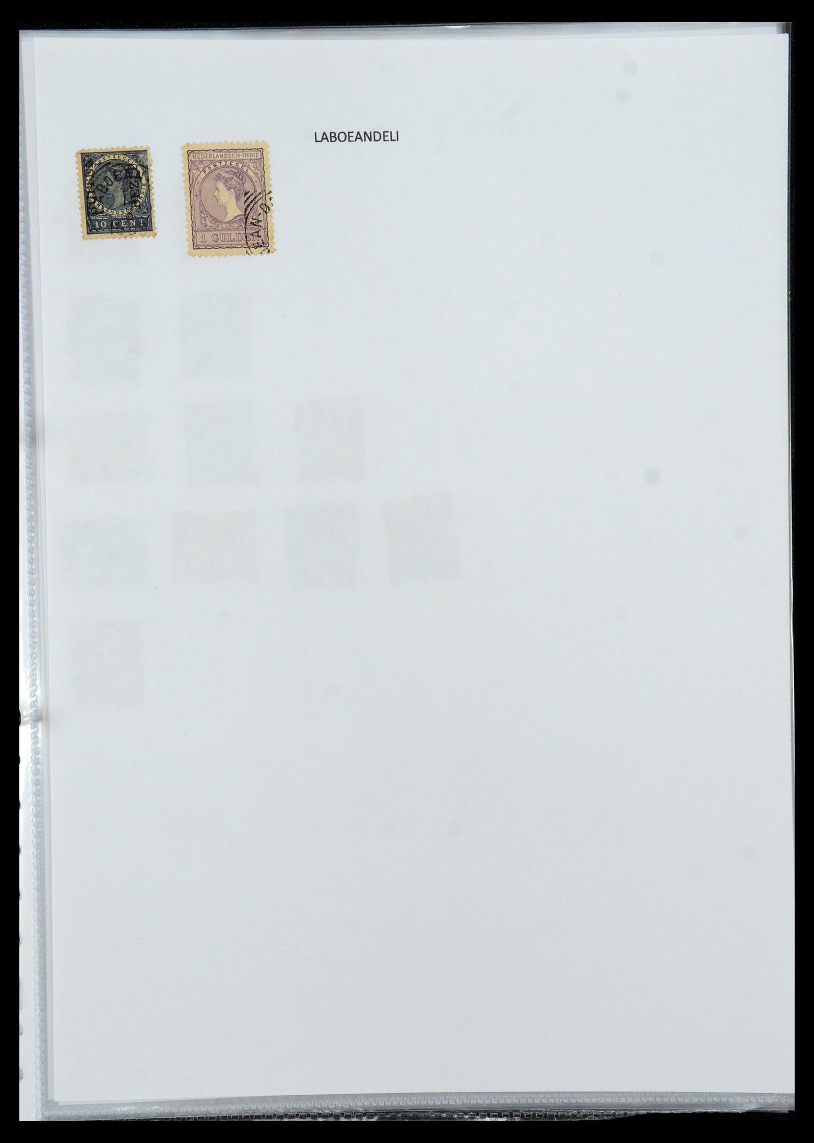 36432 083 - Postzegelverzameling 36432 Nederlands Indië vierkant stempels.