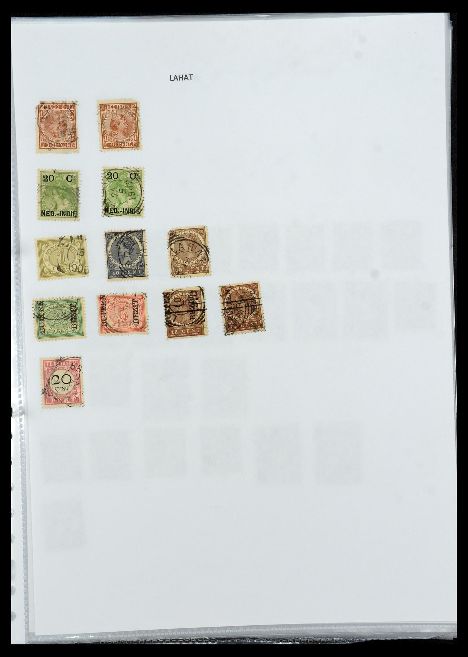 36432 084 - Postzegelverzameling 36432 Nederlands Indië vierkant stempels.