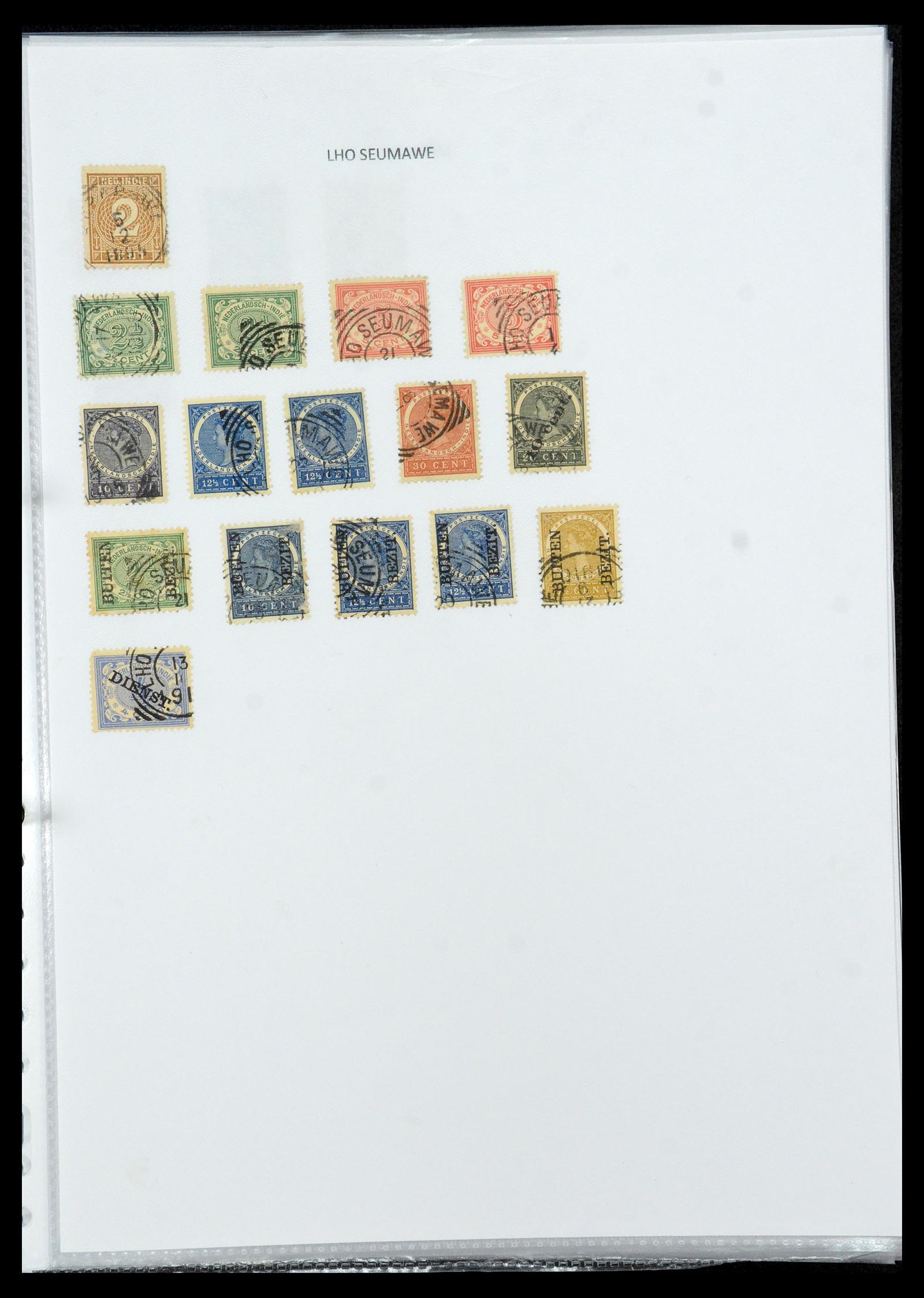 36432 087 - Postzegelverzameling 36432 Nederlands Indië vierkant stempels.