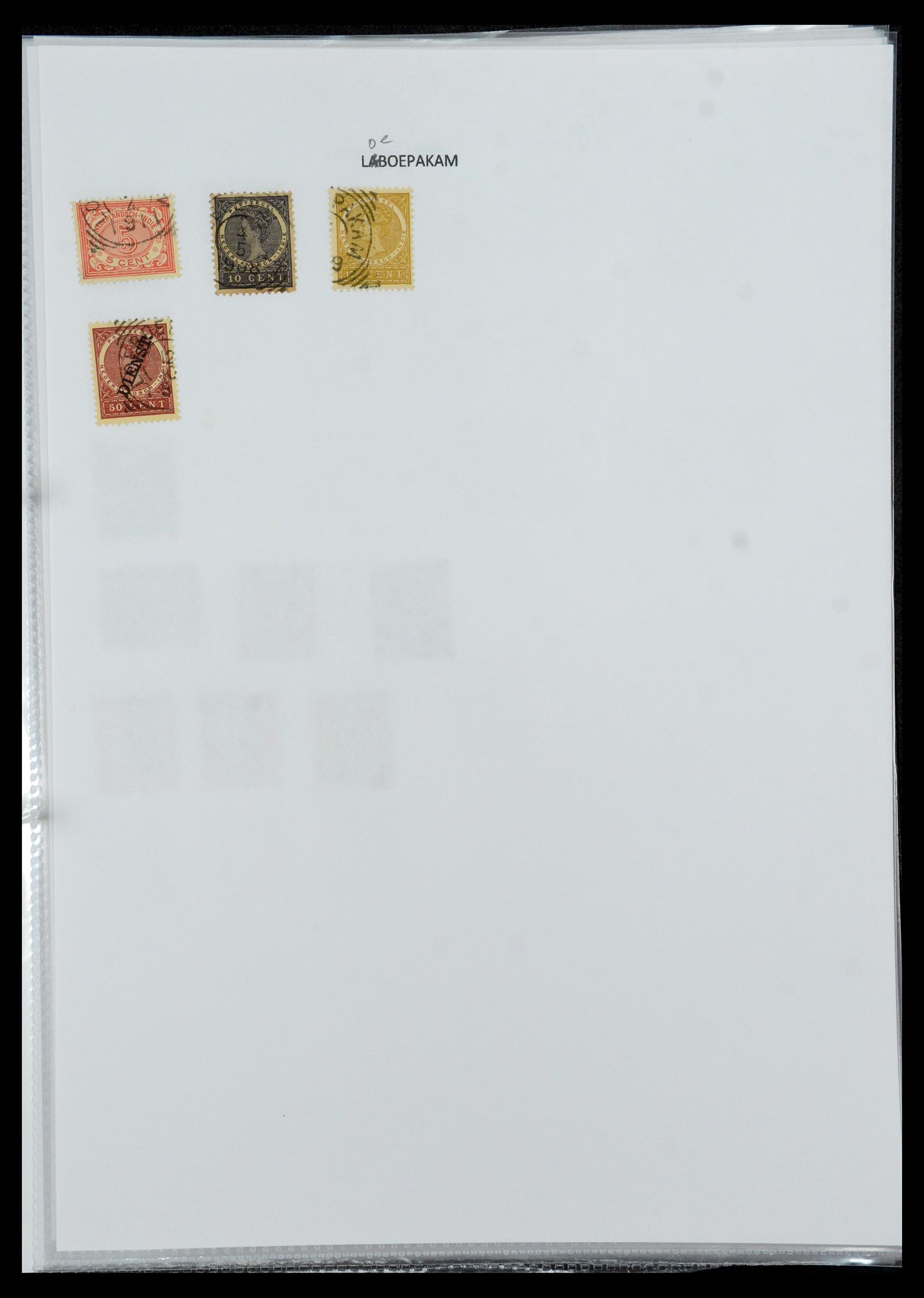 36432 088 - Postzegelverzameling 36432 Nederlands Indië vierkant stempels.