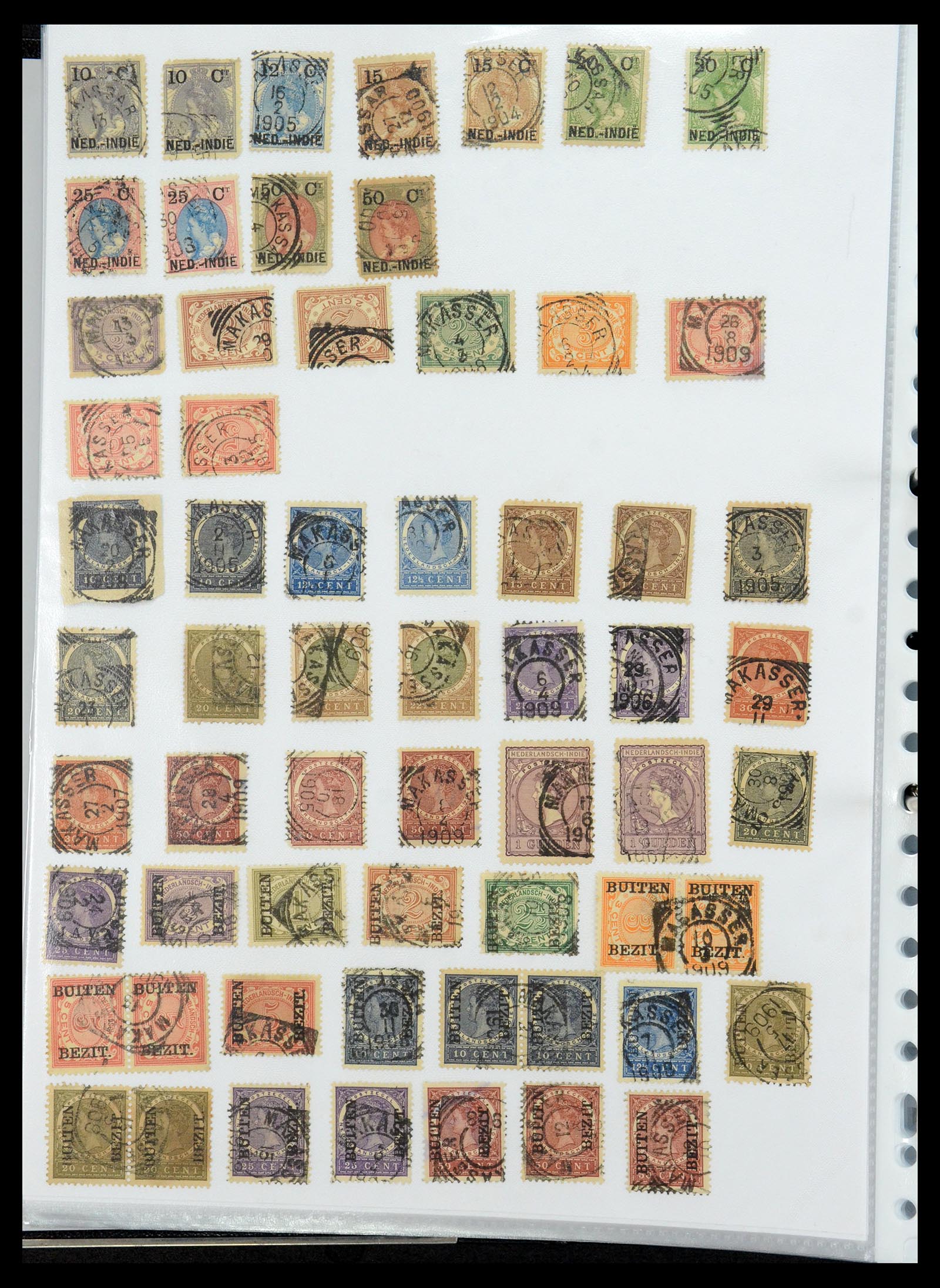 36432 097 - Postzegelverzameling 36432 Nederlands Indië vierkant stempels.