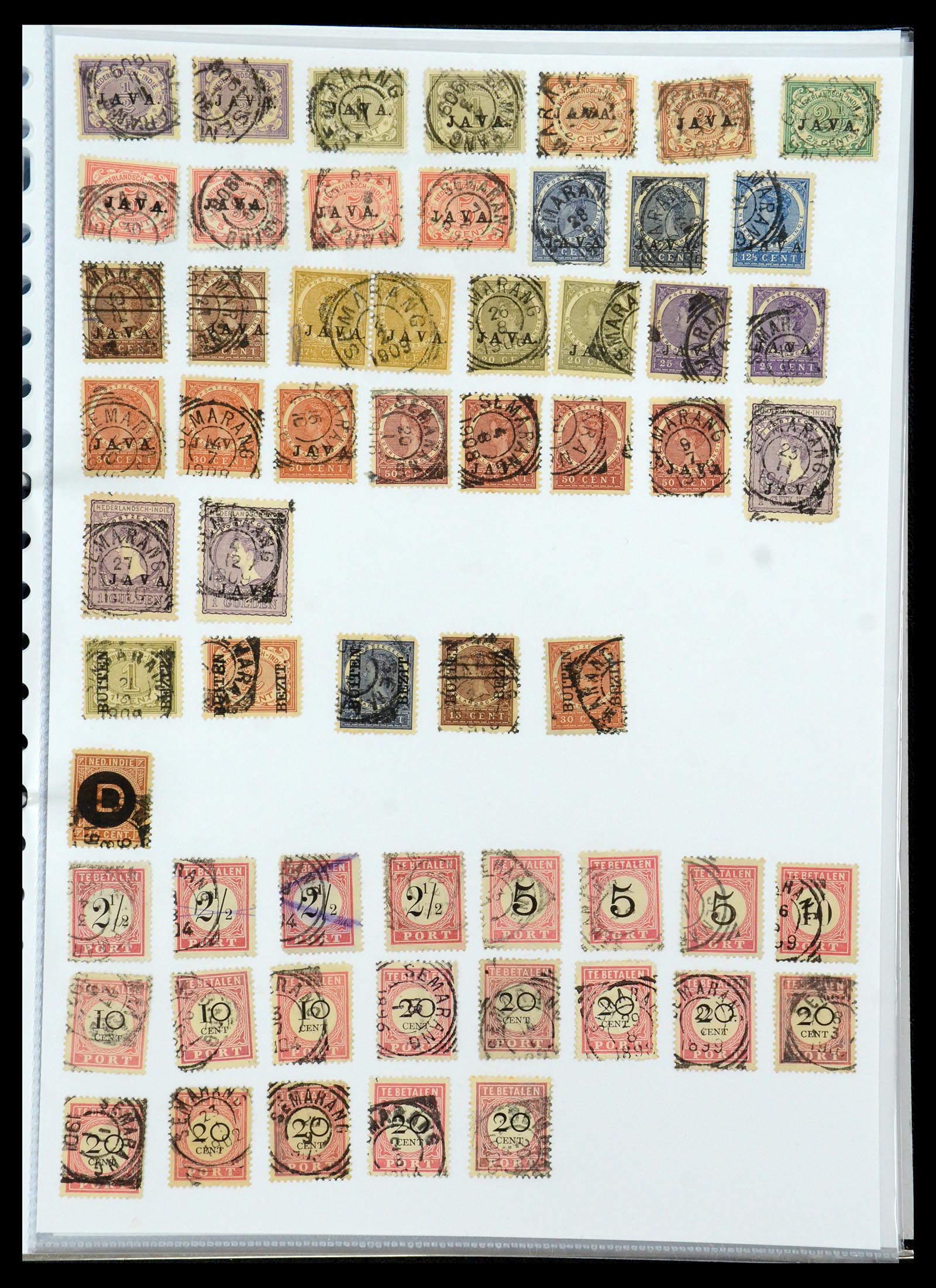 36432 162 - Postzegelverzameling 36432 Nederlands Indië vierkant stempels.
