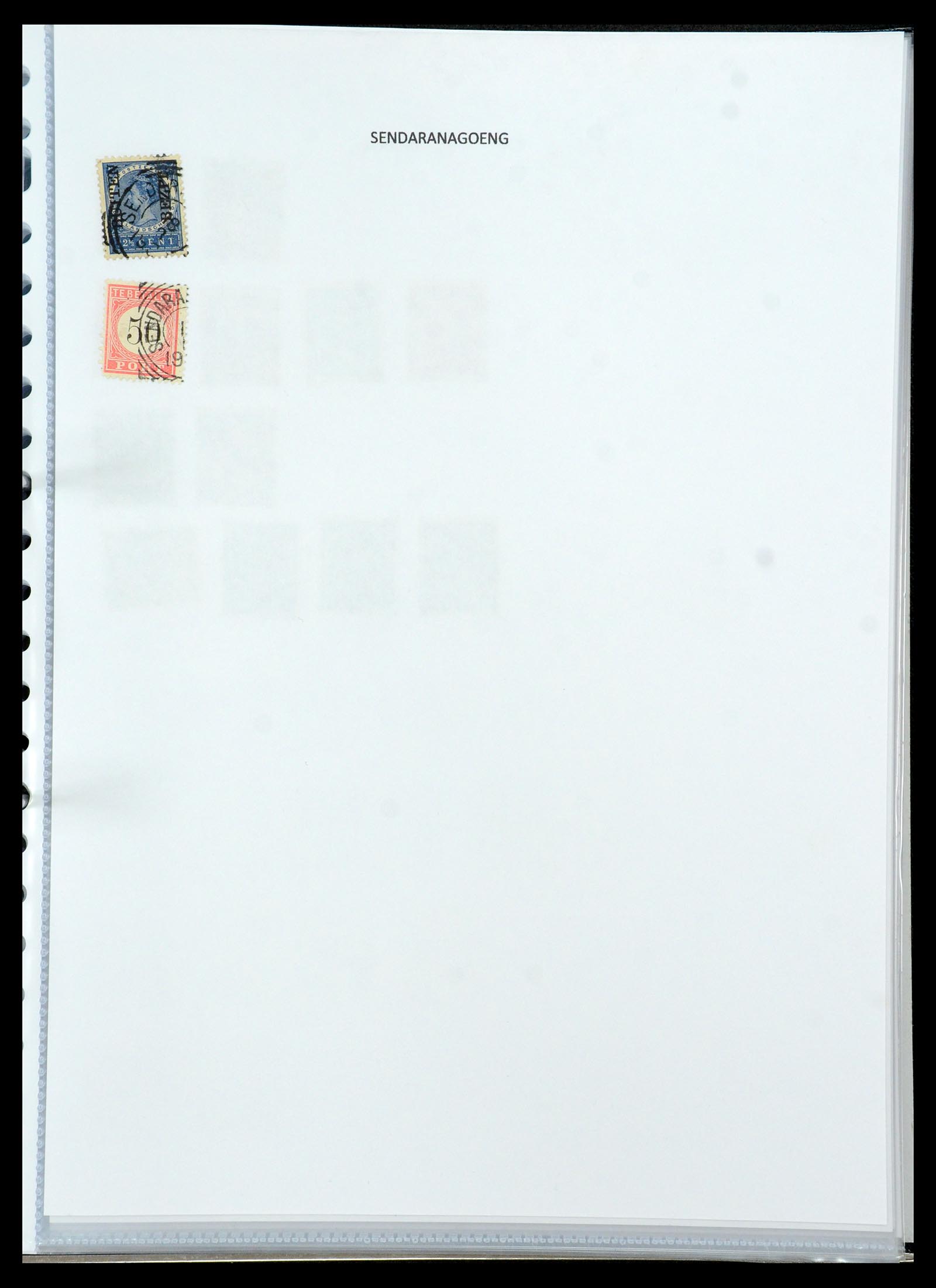 36432 164 - Postzegelverzameling 36432 Nederlands Indië vierkant stempels.