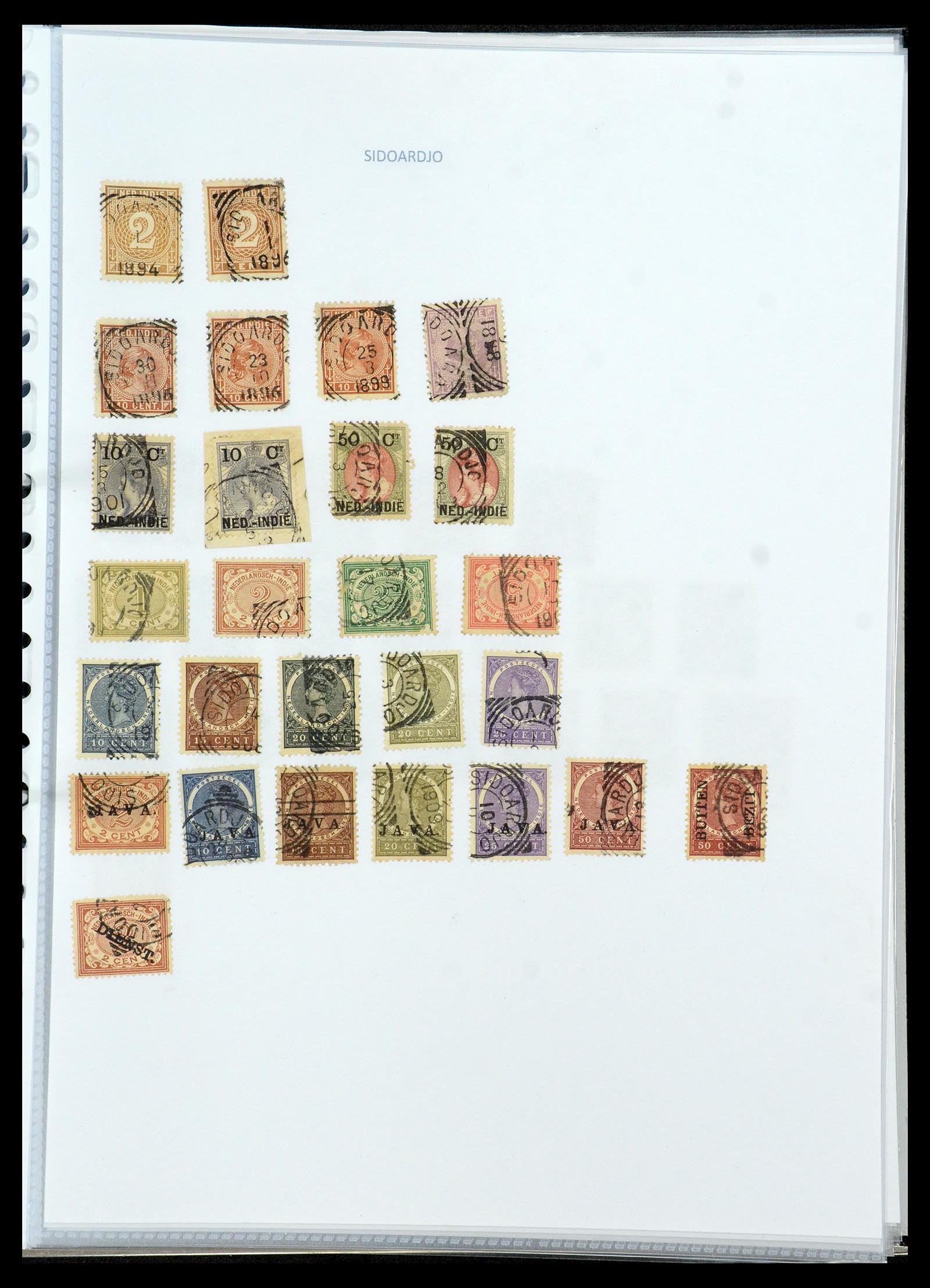 36432 167 - Postzegelverzameling 36432 Nederlands Indië vierkant stempels.