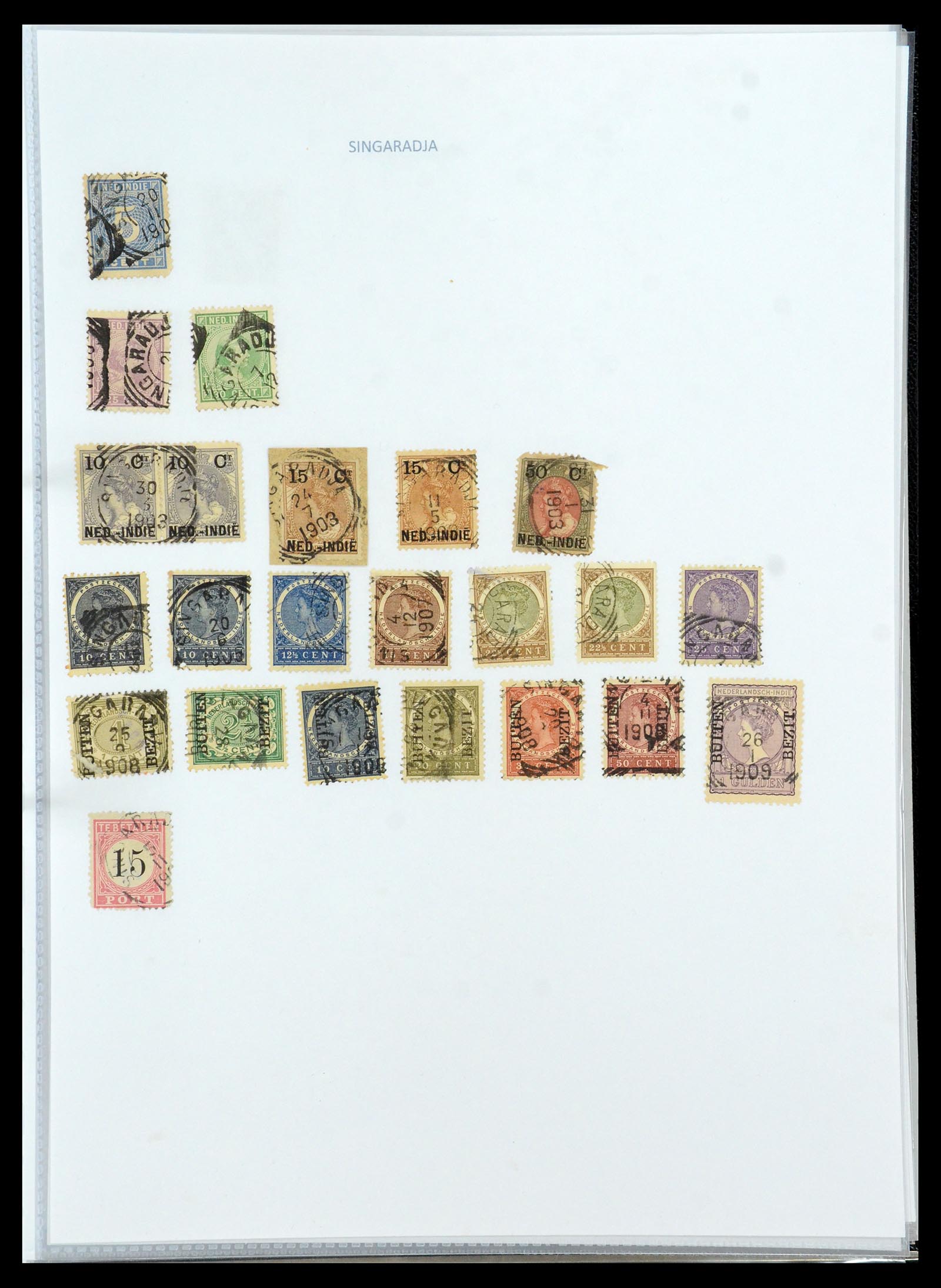 36432 168 - Postzegelverzameling 36432 Nederlands Indië vierkant stempels.
