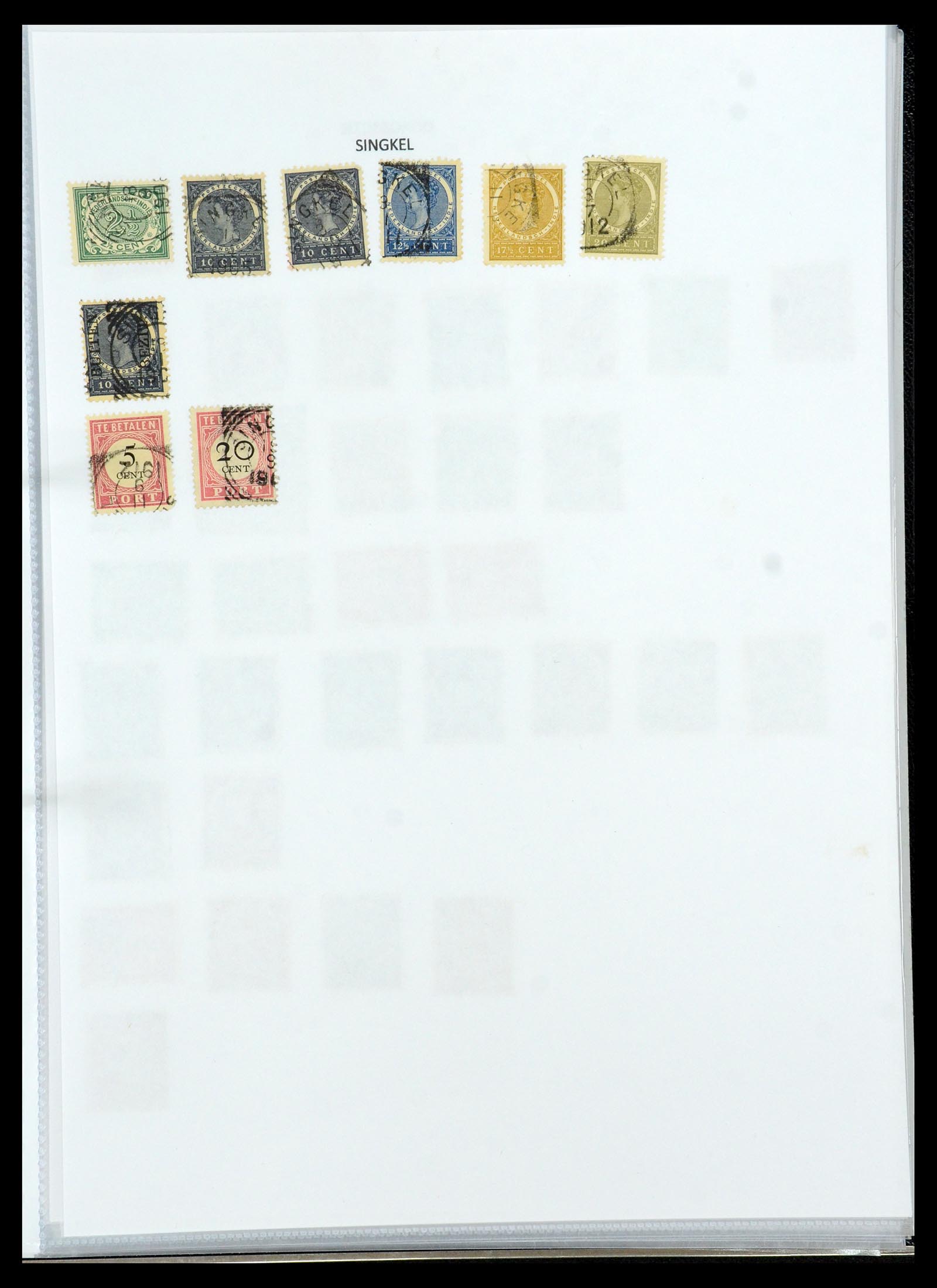 36432 170 - Postzegelverzameling 36432 Nederlands Indië vierkant stempels.