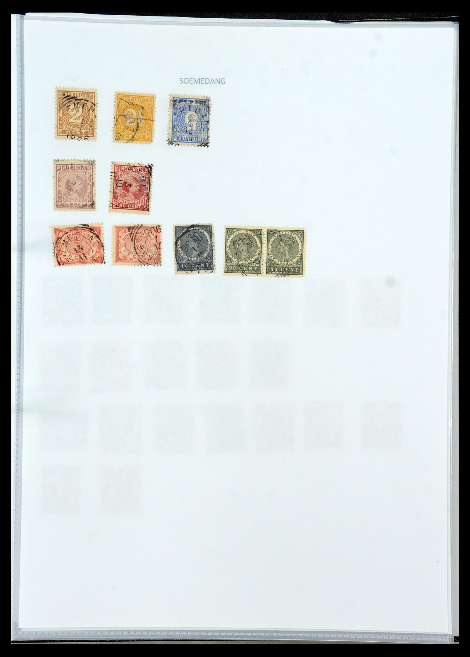 36432 175 - Postzegelverzameling 36432 Nederlands Indië vierkant stempels.