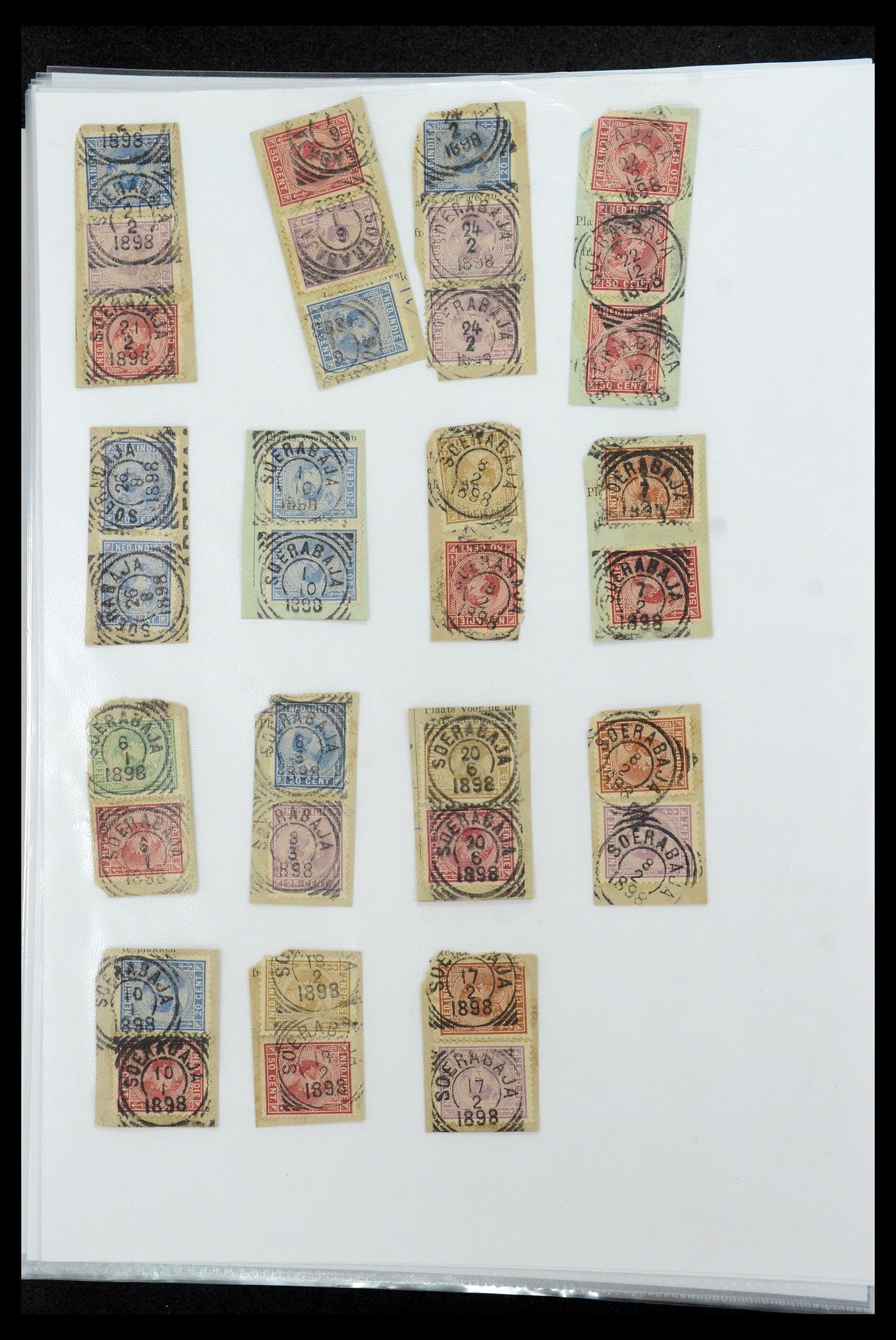 36432 179 - Postzegelverzameling 36432 Nederlands Indië vierkant stempels.