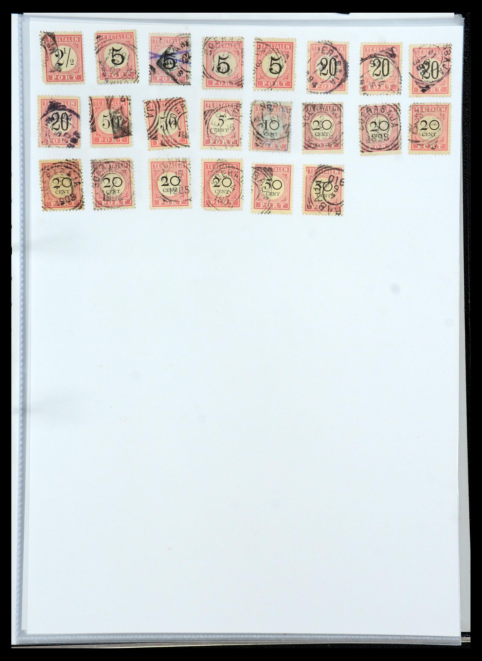 36432 182 - Postzegelverzameling 36432 Nederlands Indië vierkant stempels.