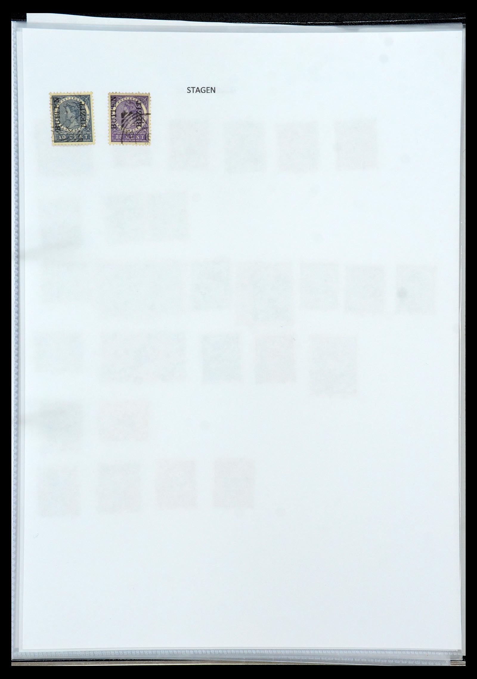 36432 187 - Postzegelverzameling 36432 Nederlands Indië vierkant stempels.