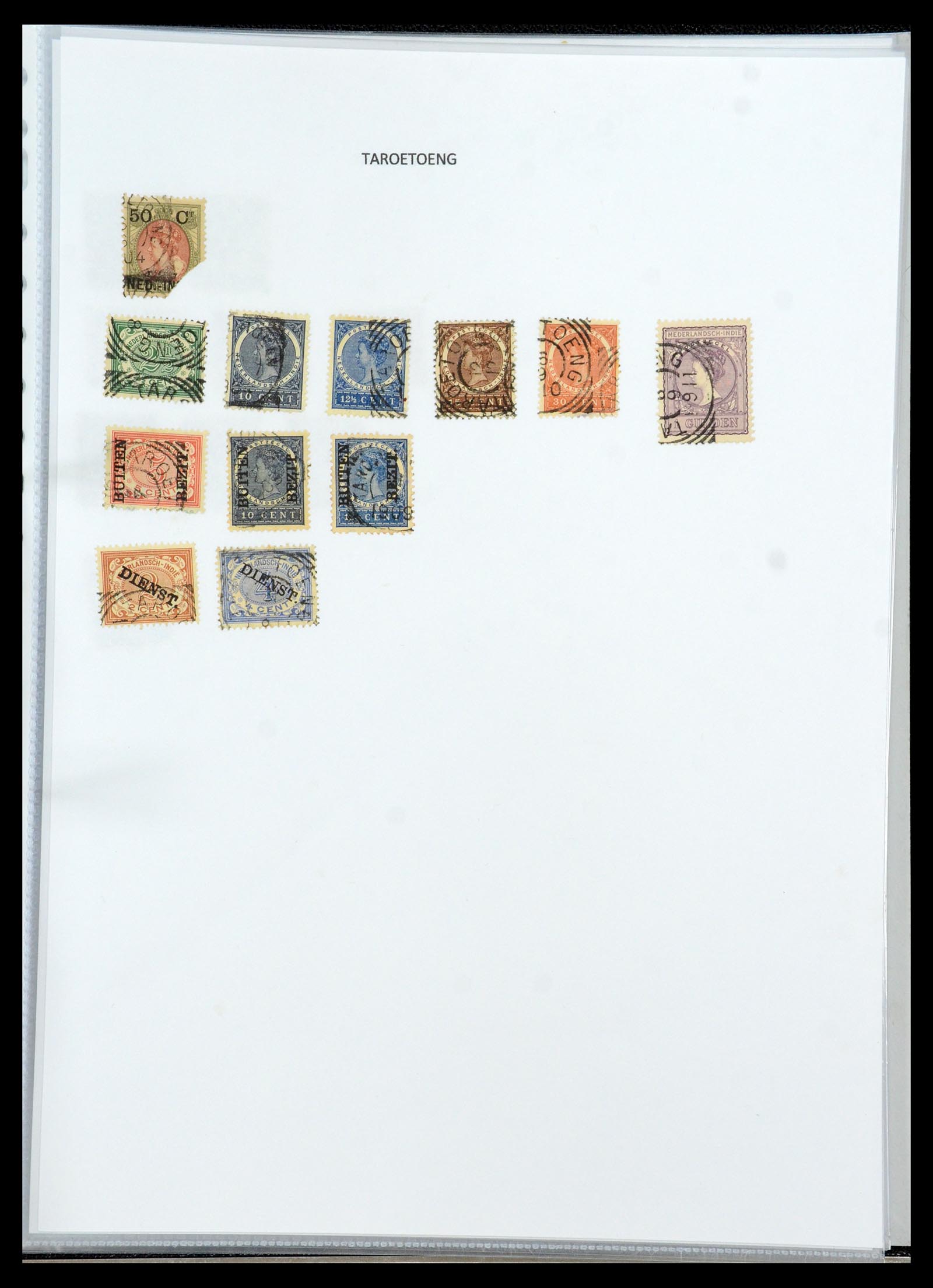 36432 195 - Postzegelverzameling 36432 Nederlands Indië vierkant stempels.