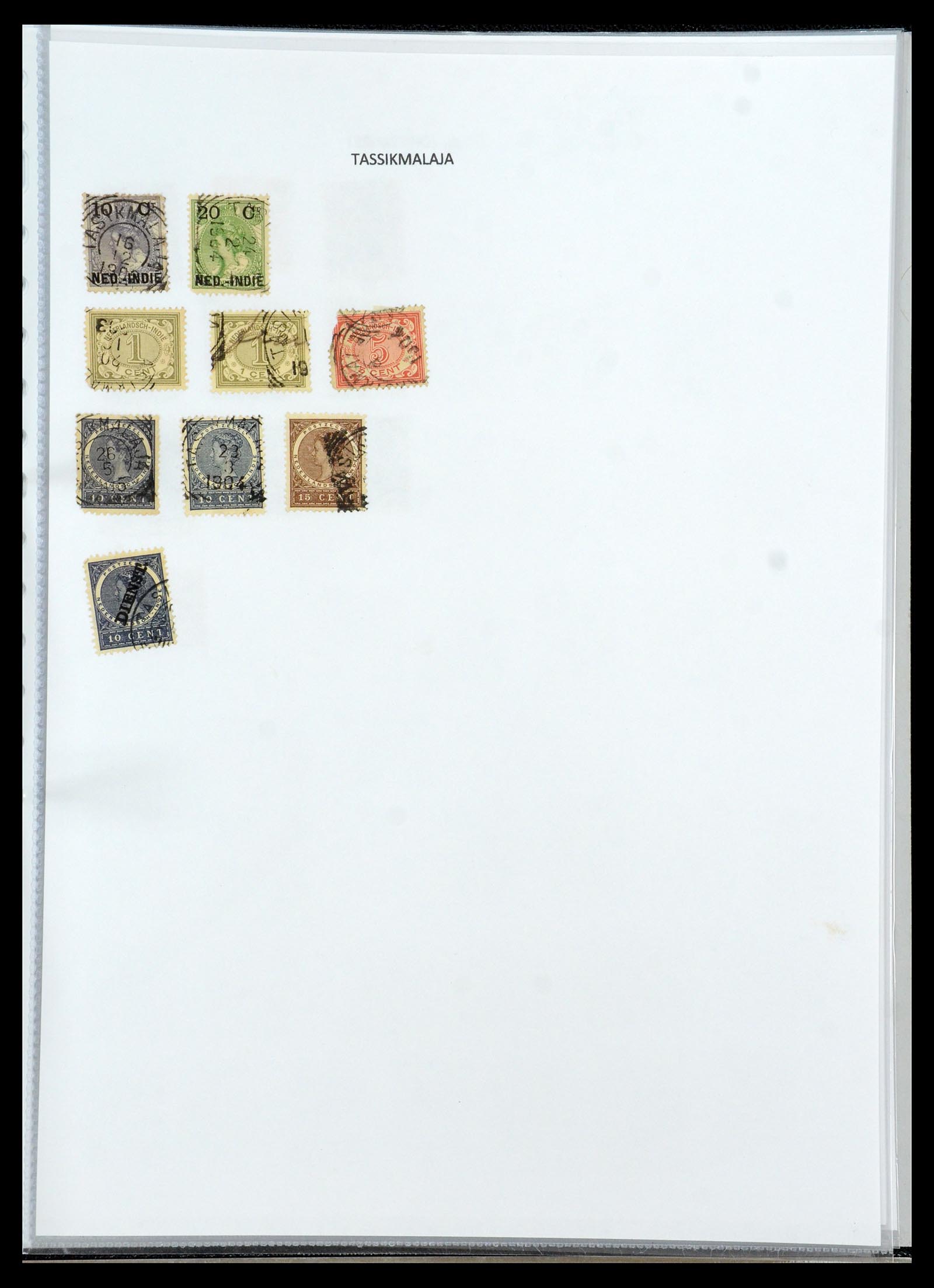 36432 196 - Postzegelverzameling 36432 Nederlands Indië vierkant stempels.