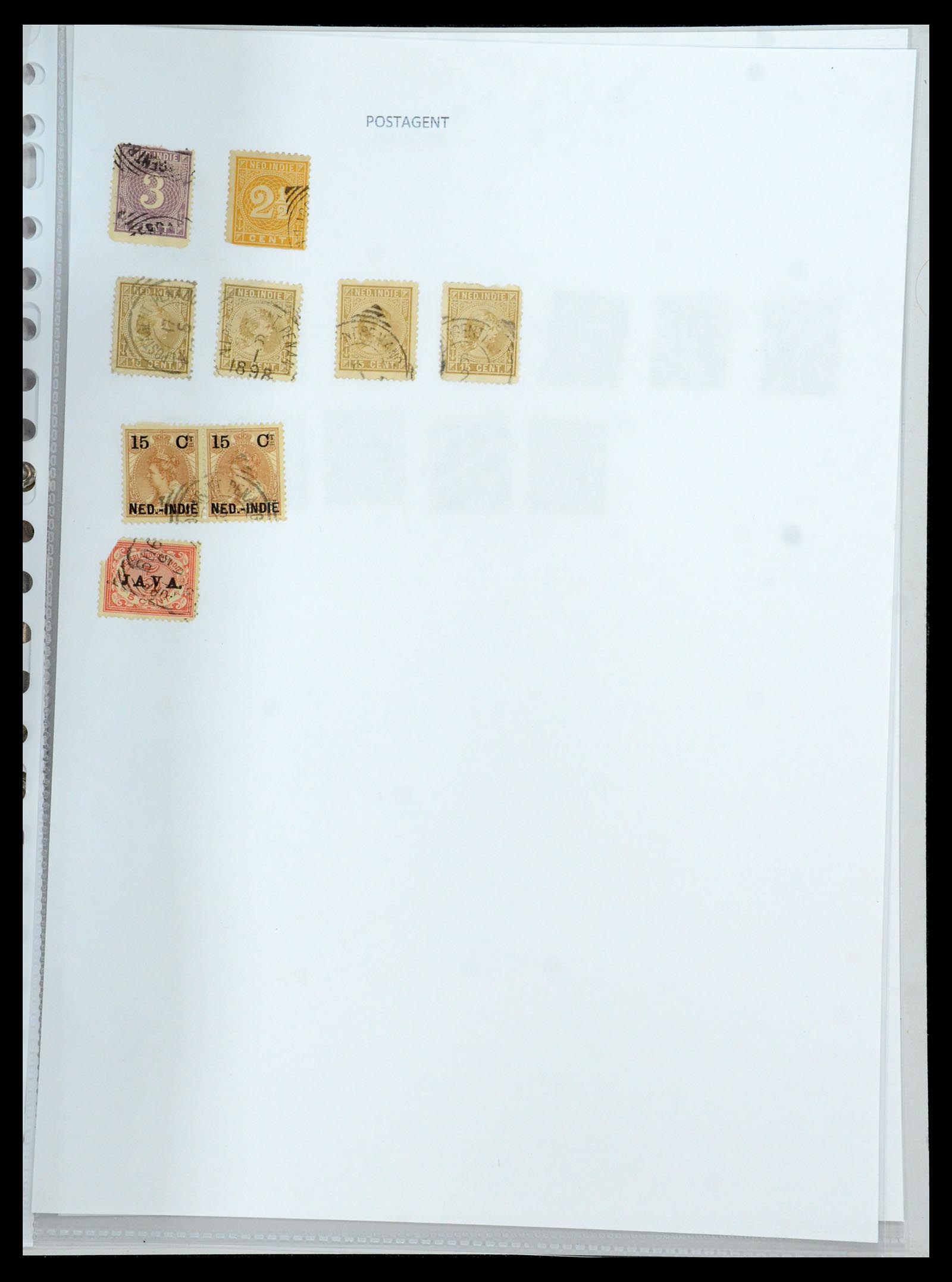 36432 224 - Postzegelverzameling 36432 Nederlands Indië vierkant stempels.