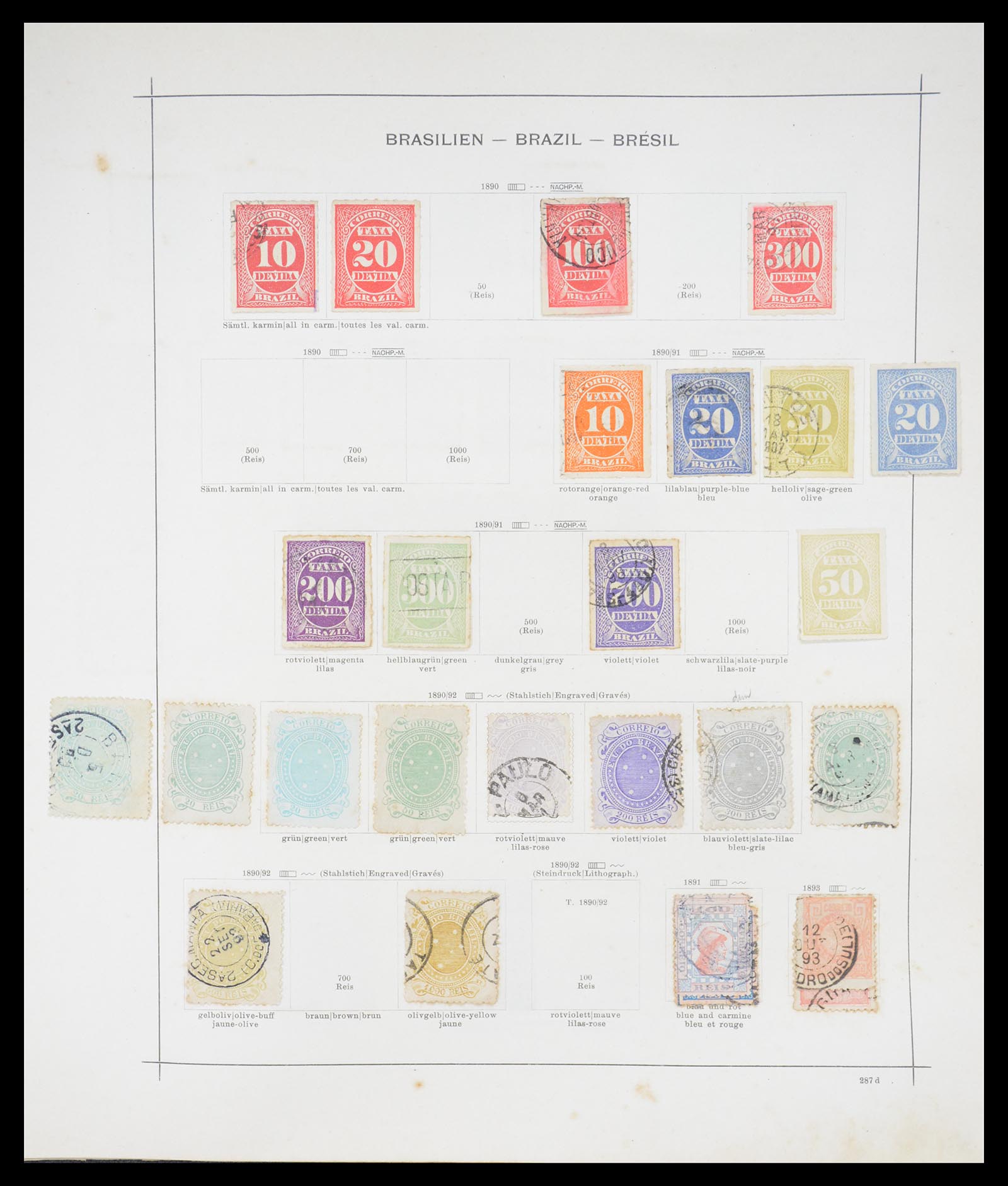 36440 054 - Postzegelverzameling 36440 Latijns Amerika 1870-1940.