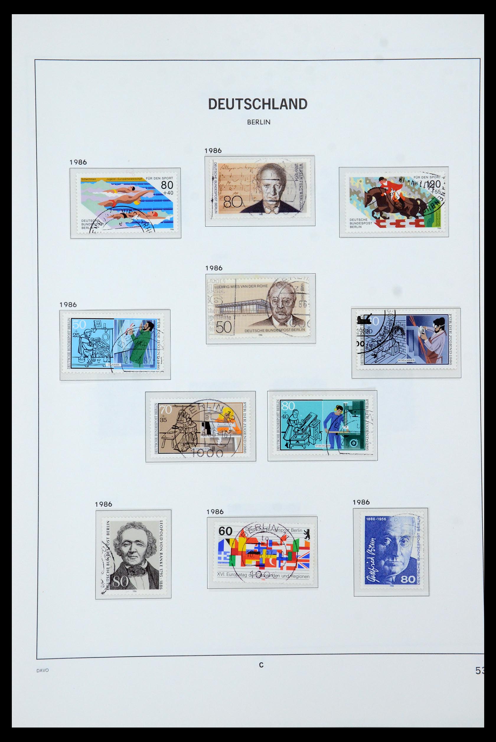 36443 056 - Postzegelverzameling 36443 Berlijn 1948-1990.