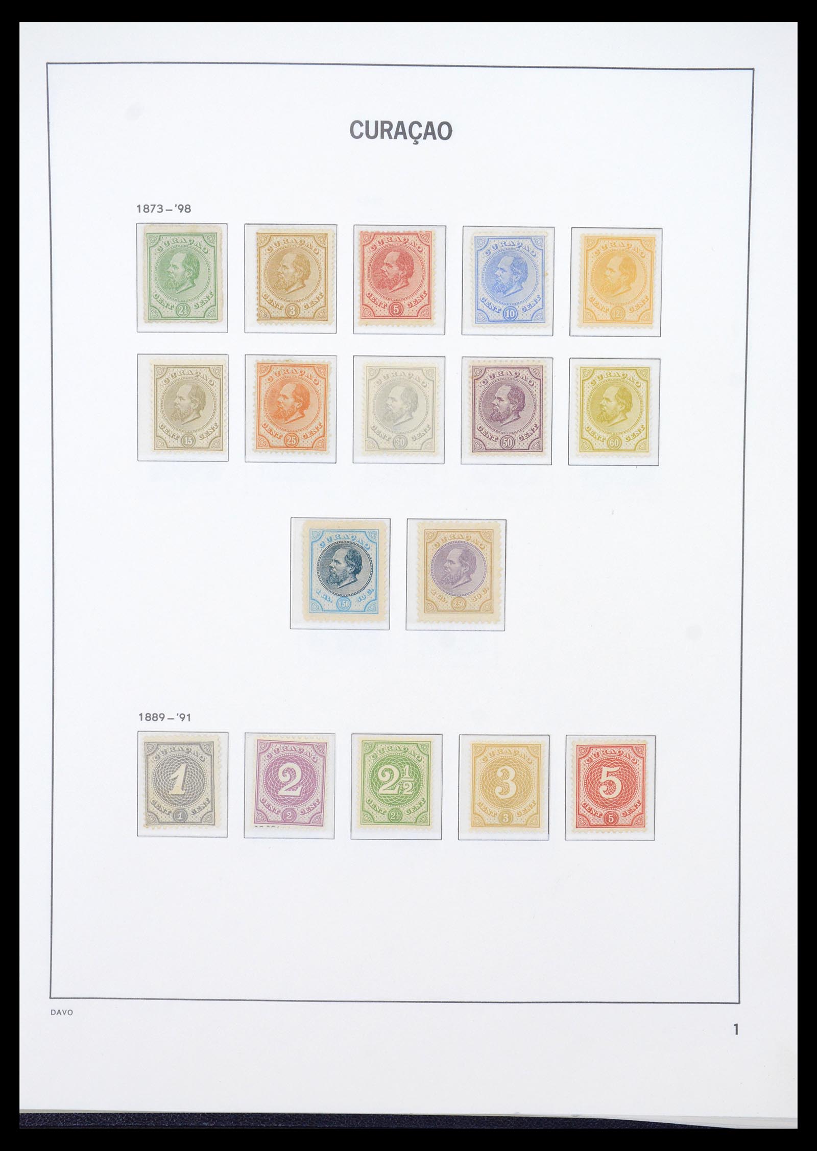36446 001 - Postzegelverzameling 36446 Curaçao en Nederlandse Antillen 1873-1992.