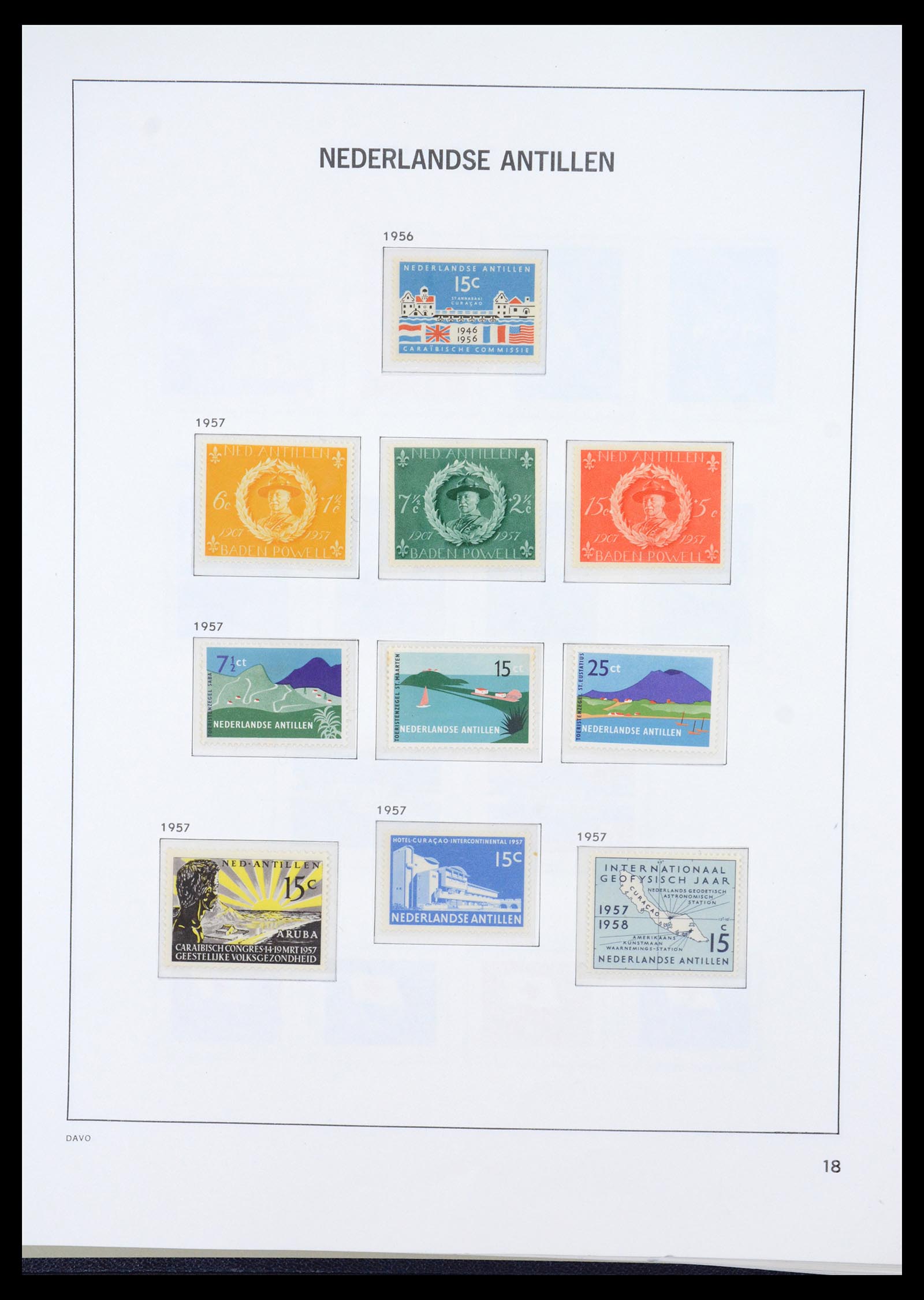 36446 018 - Postzegelverzameling 36446 Curaçao en Nederlandse Antillen 1873-1992.