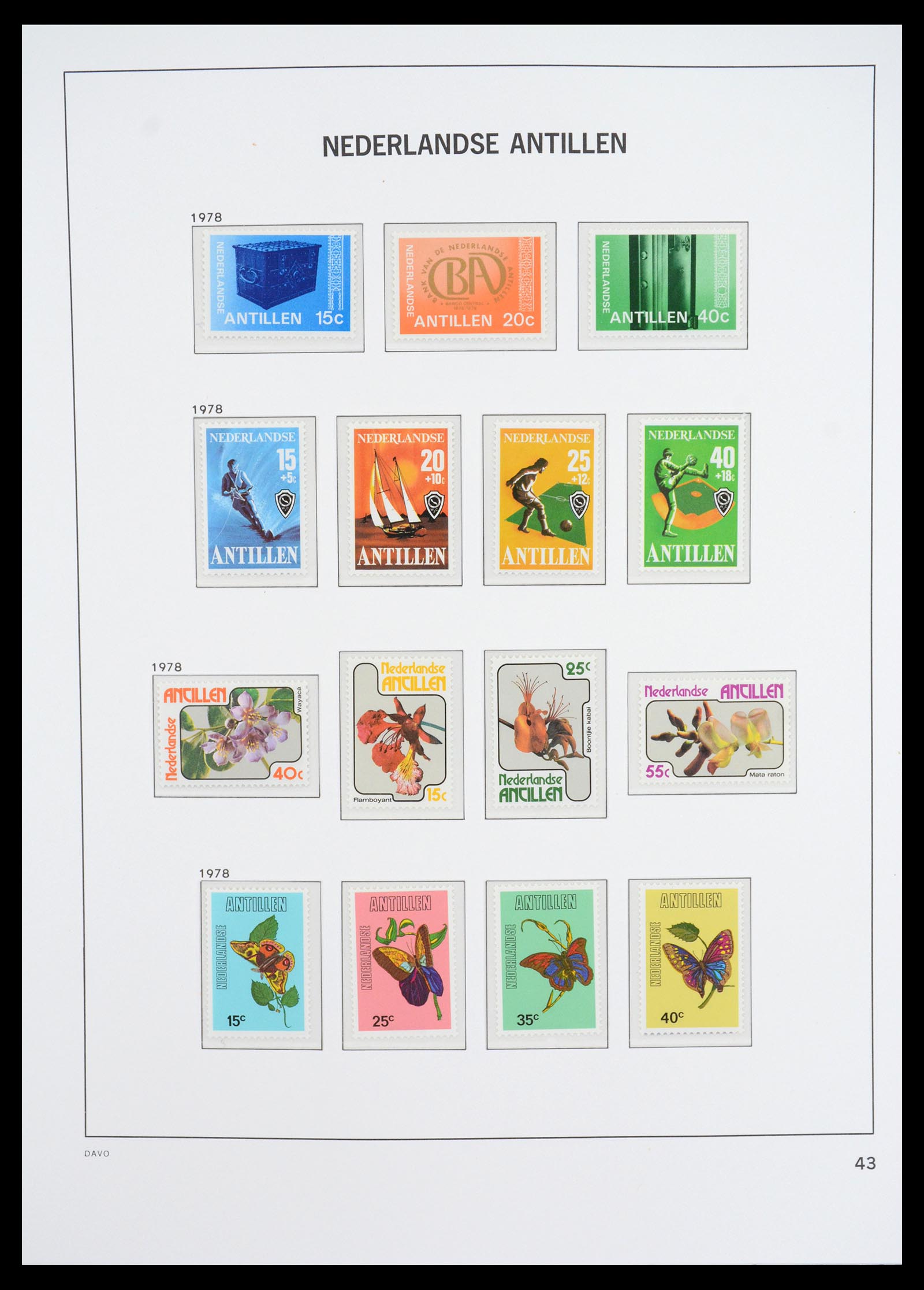 36446 052 - Postzegelverzameling 36446 Curaçao en Nederlandse Antillen 1873-1992.