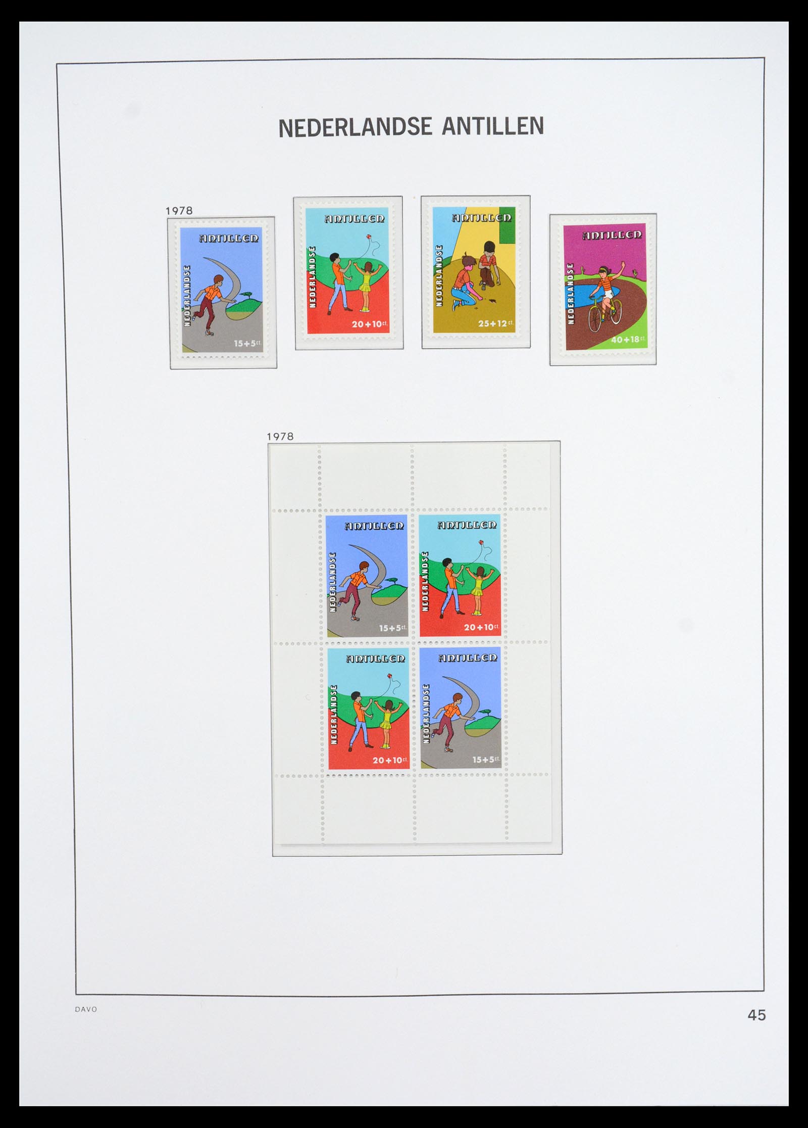 36446 054 - Postzegelverzameling 36446 Curaçao en Nederlandse Antillen 1873-1992.