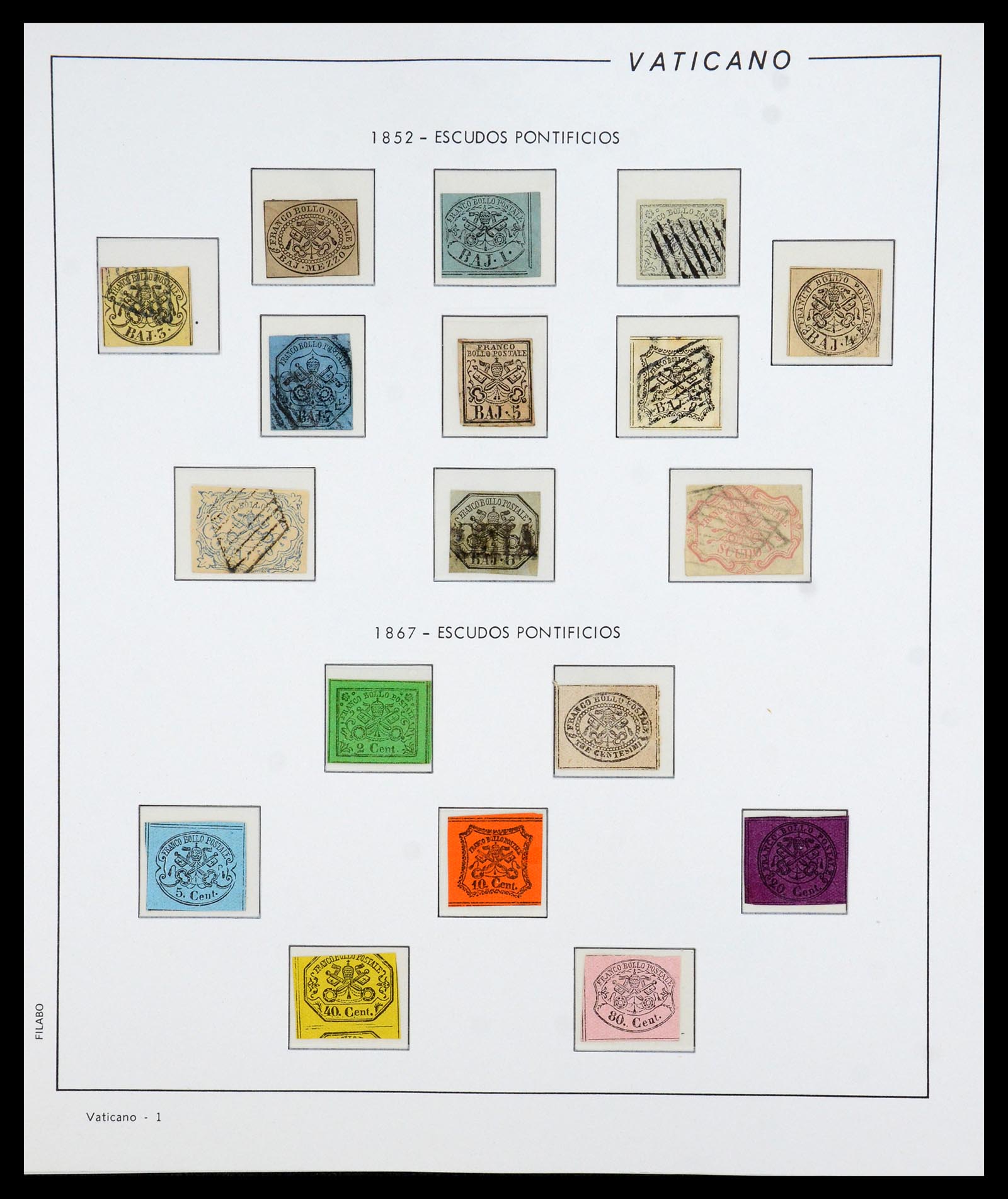 36447 001 - Postzegelverzameling 36447 Vaticaan 1852-1985.