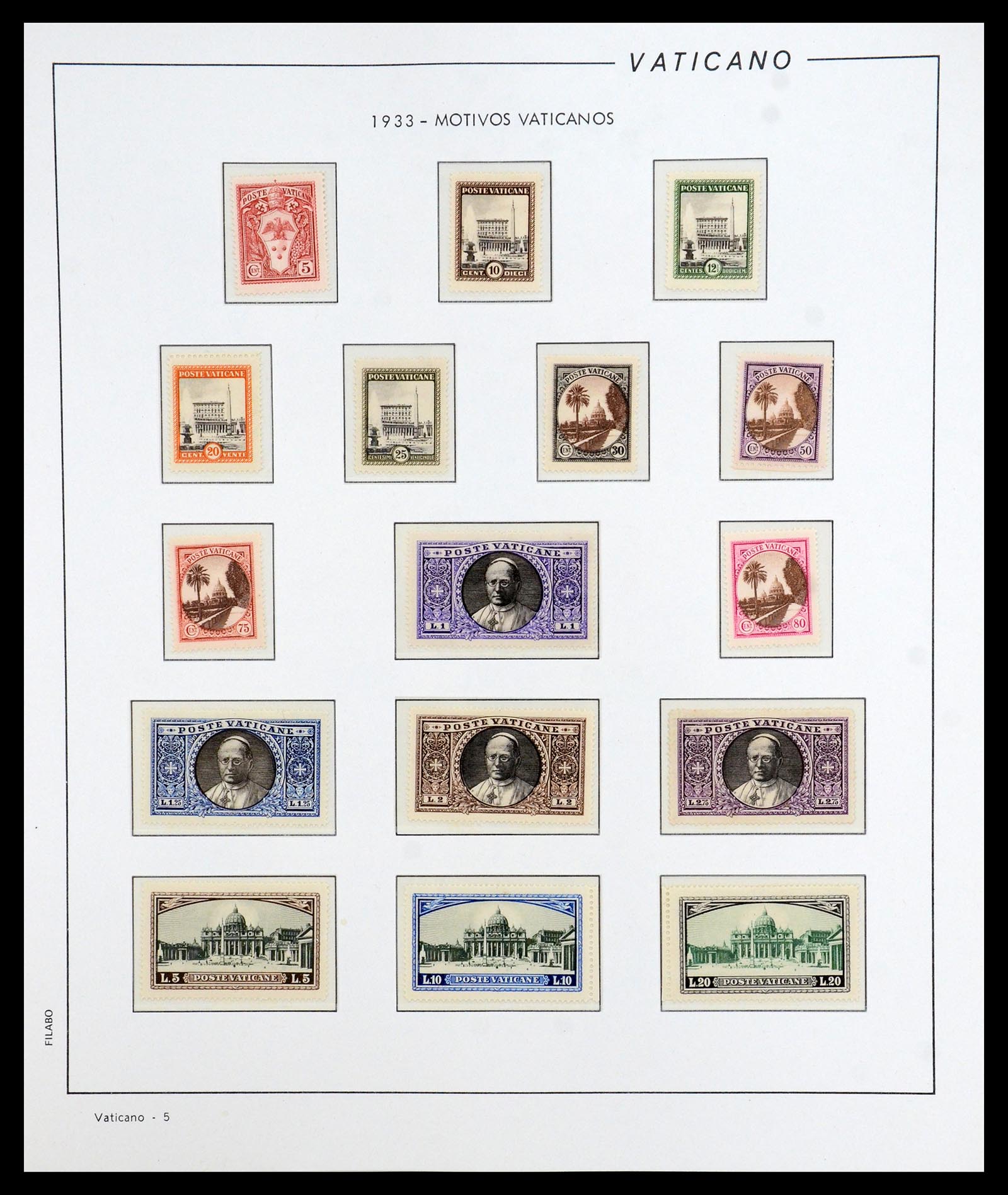 36447 005 - Postzegelverzameling 36447 Vaticaan 1852-1985.
