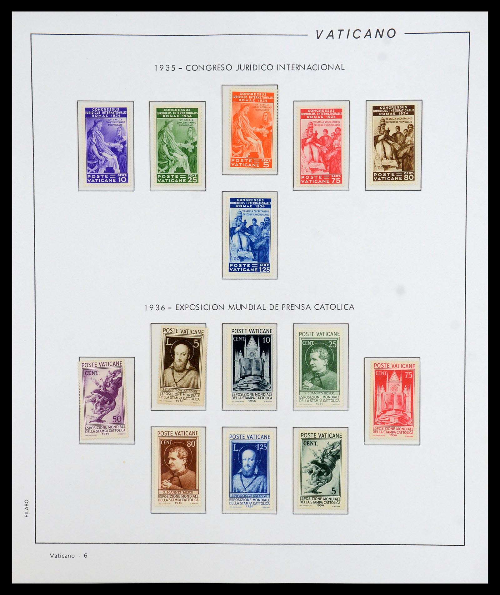 36447 006 - Postzegelverzameling 36447 Vaticaan 1852-1985.
