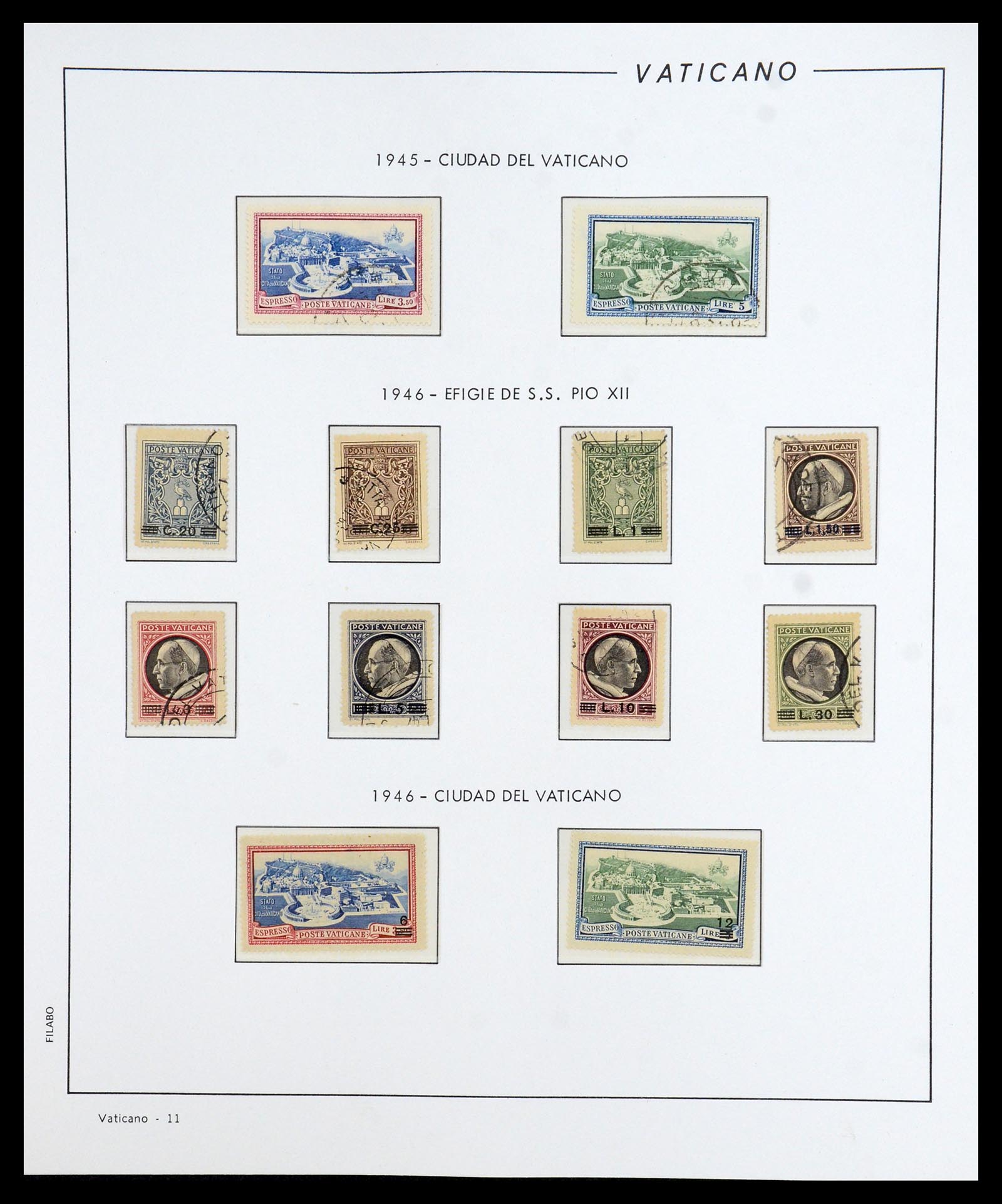 36447 012 - Postzegelverzameling 36447 Vaticaan 1852-1985.