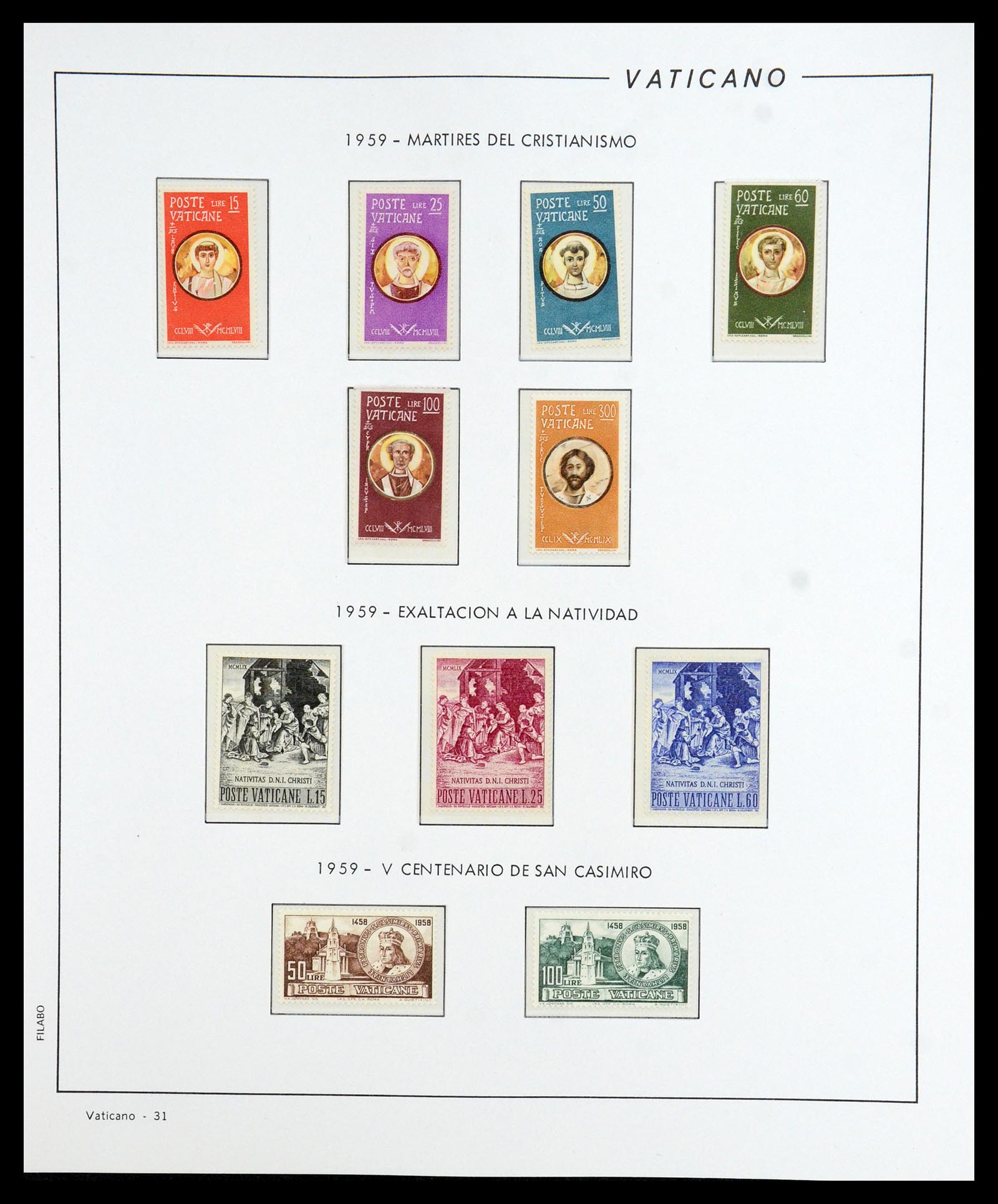 36447 032 - Postzegelverzameling 36447 Vaticaan 1852-1985.