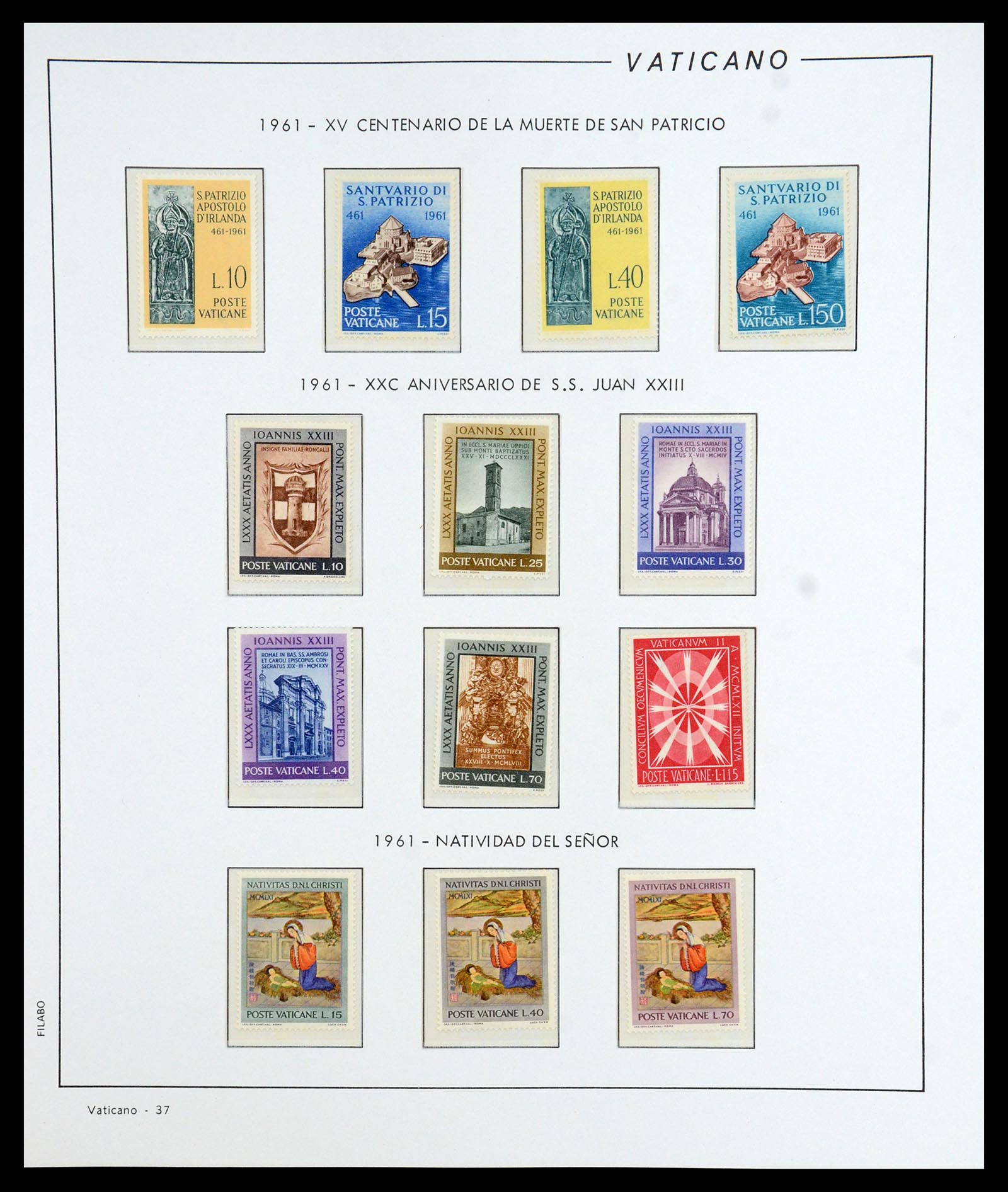 36447 038 - Postzegelverzameling 36447 Vaticaan 1852-1985.