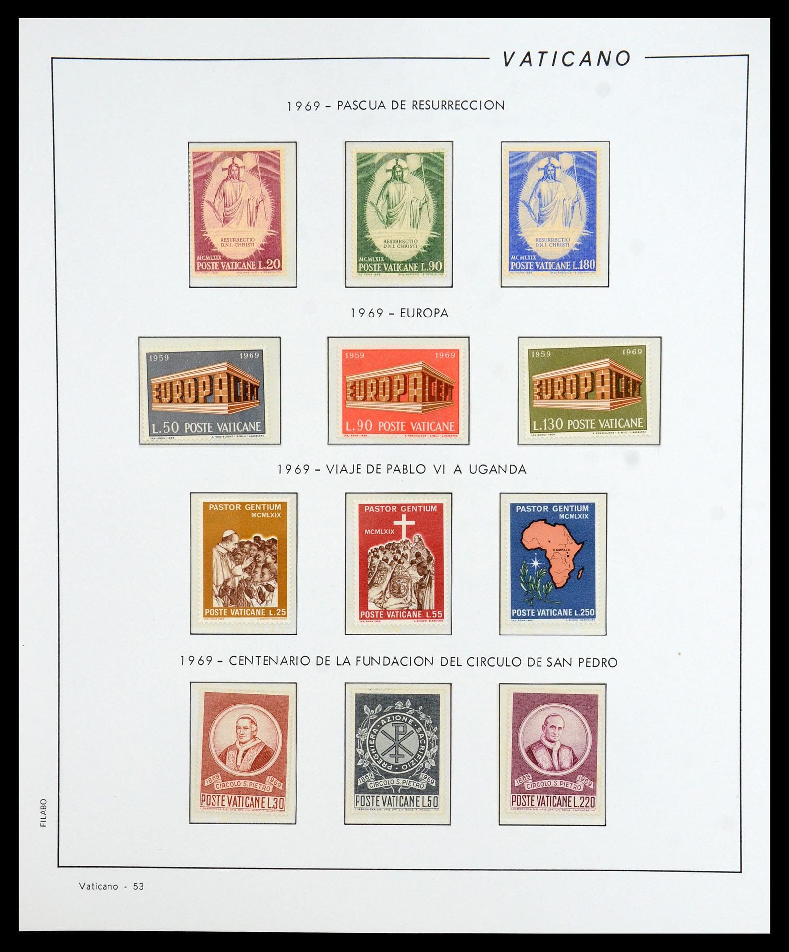36447 054 - Postzegelverzameling 36447 Vaticaan 1852-1985.