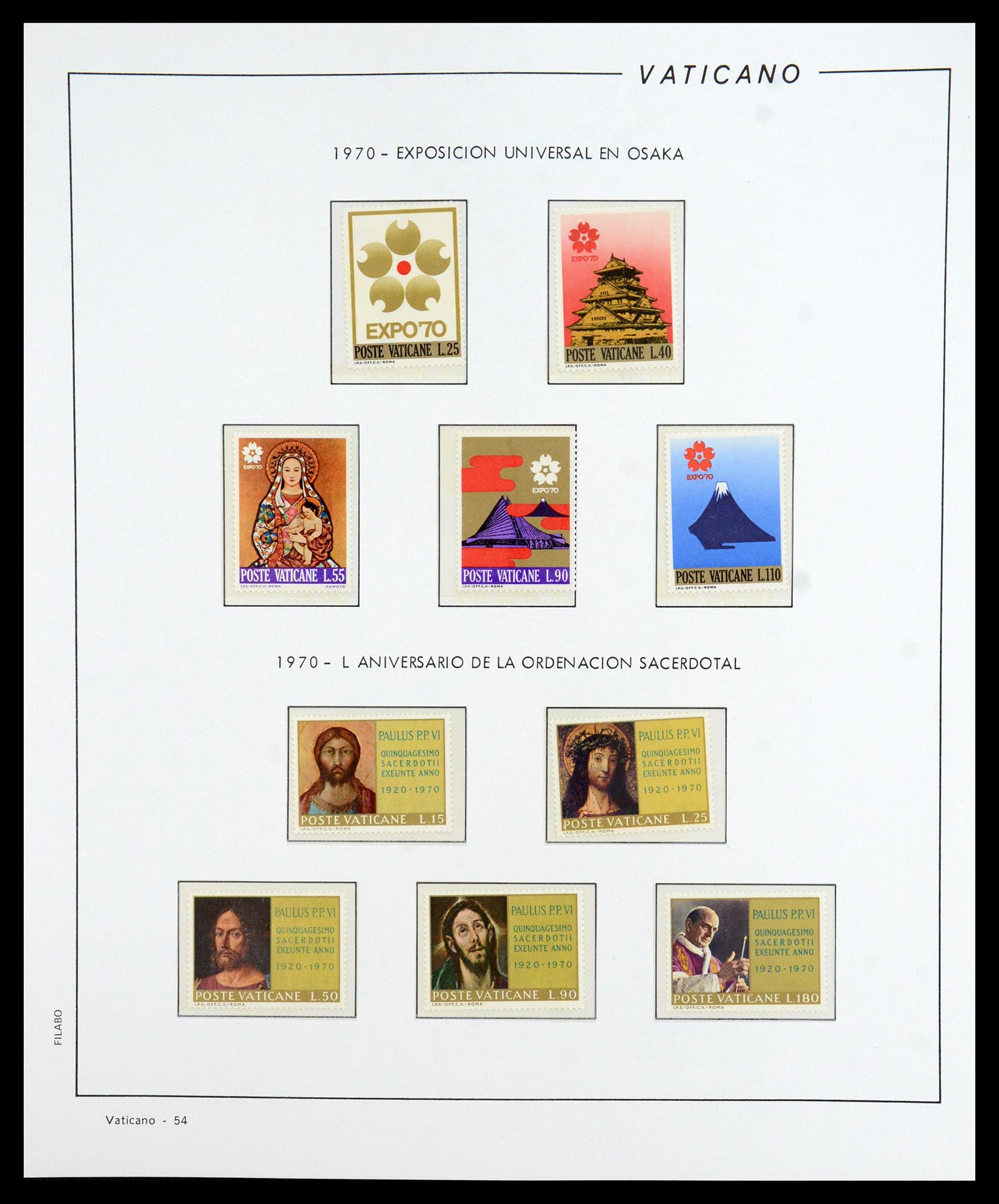36447 055 - Postzegelverzameling 36447 Vaticaan 1852-1985.