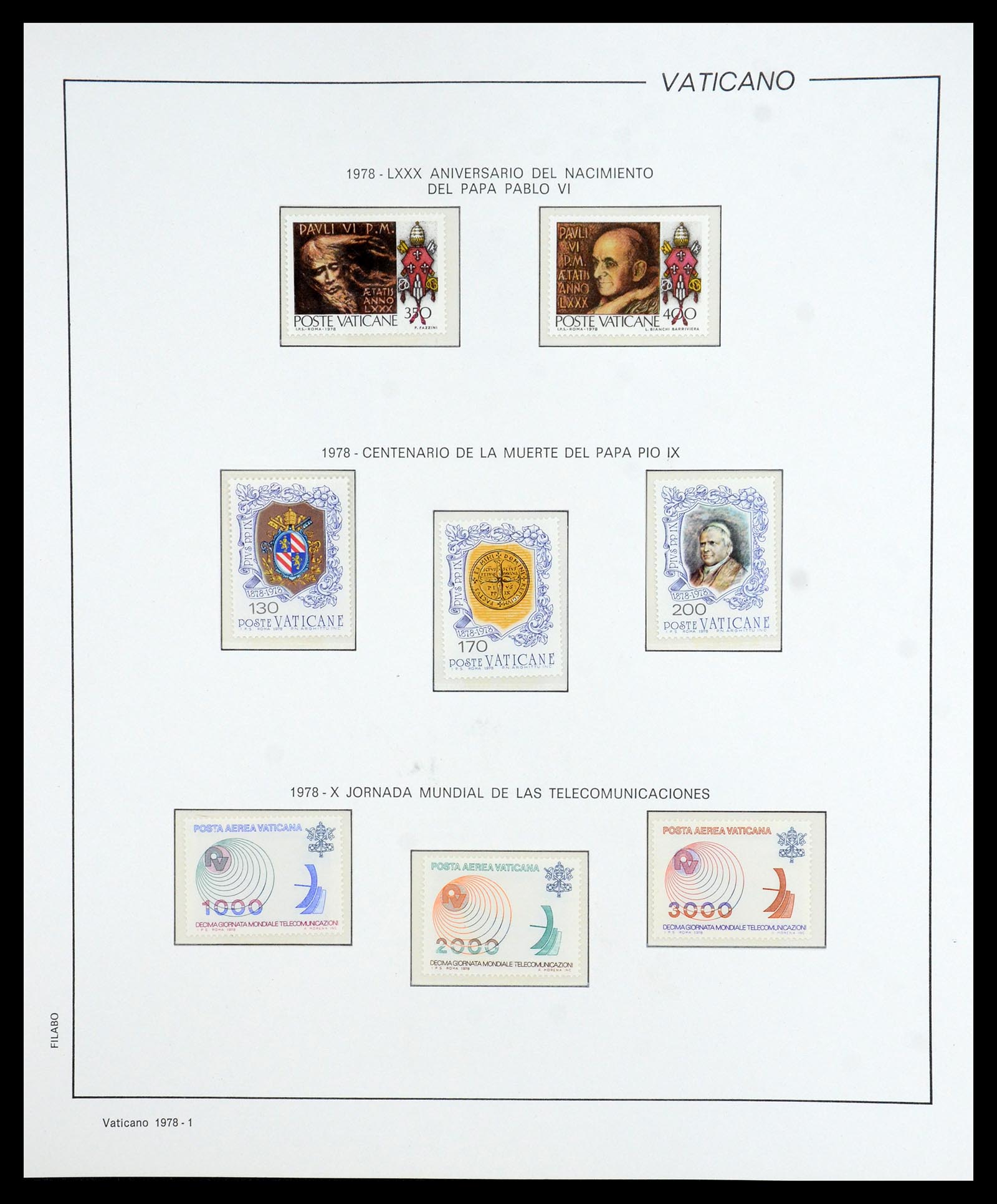 36447 073 - Postzegelverzameling 36447 Vaticaan 1852-1985.