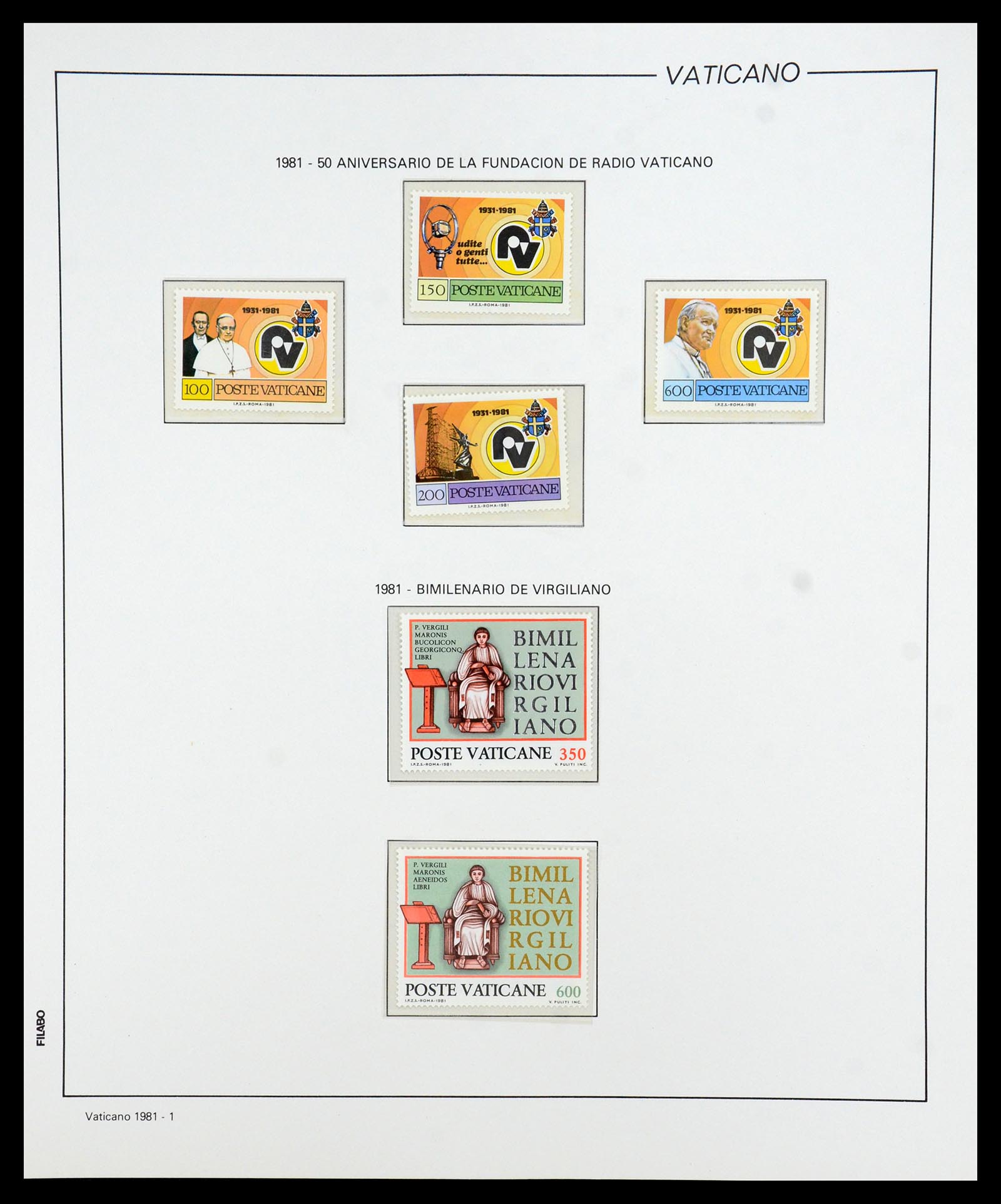 36447 082 - Postzegelverzameling 36447 Vaticaan 1852-1985.